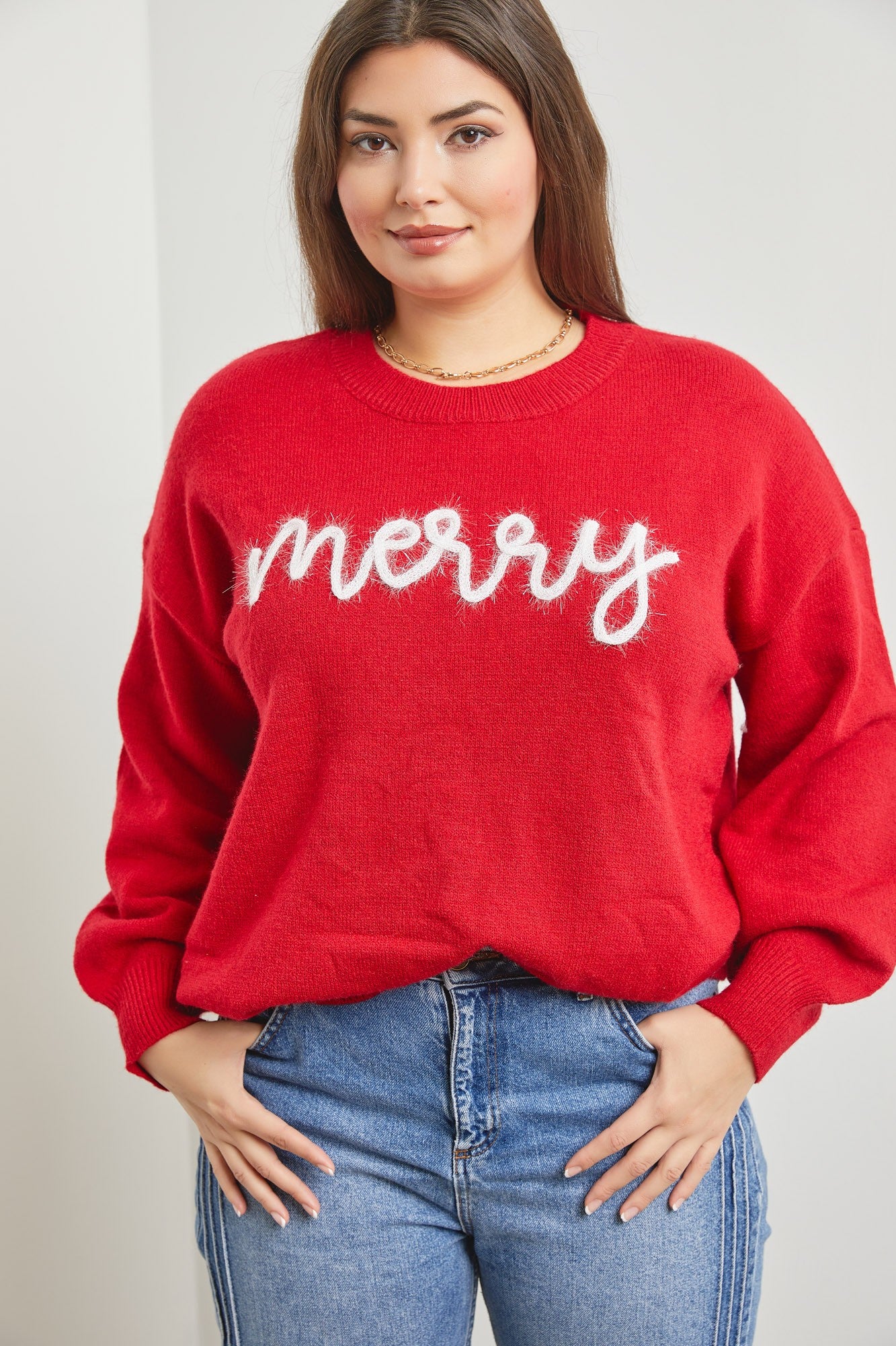 Curvy Merry Sweater