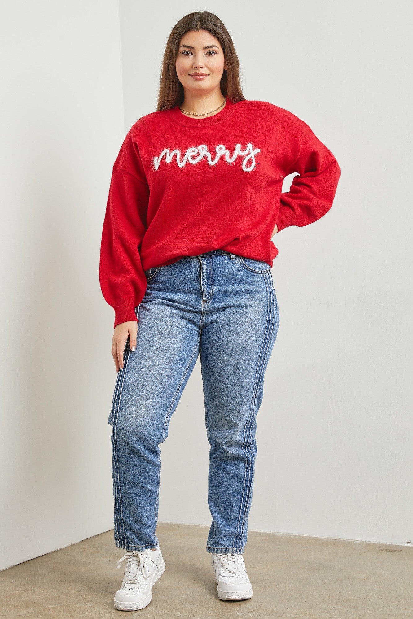 Curvy Merry Sweater