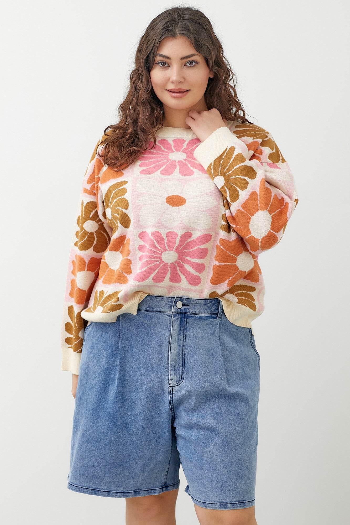 Floral Intarsia Sweater
