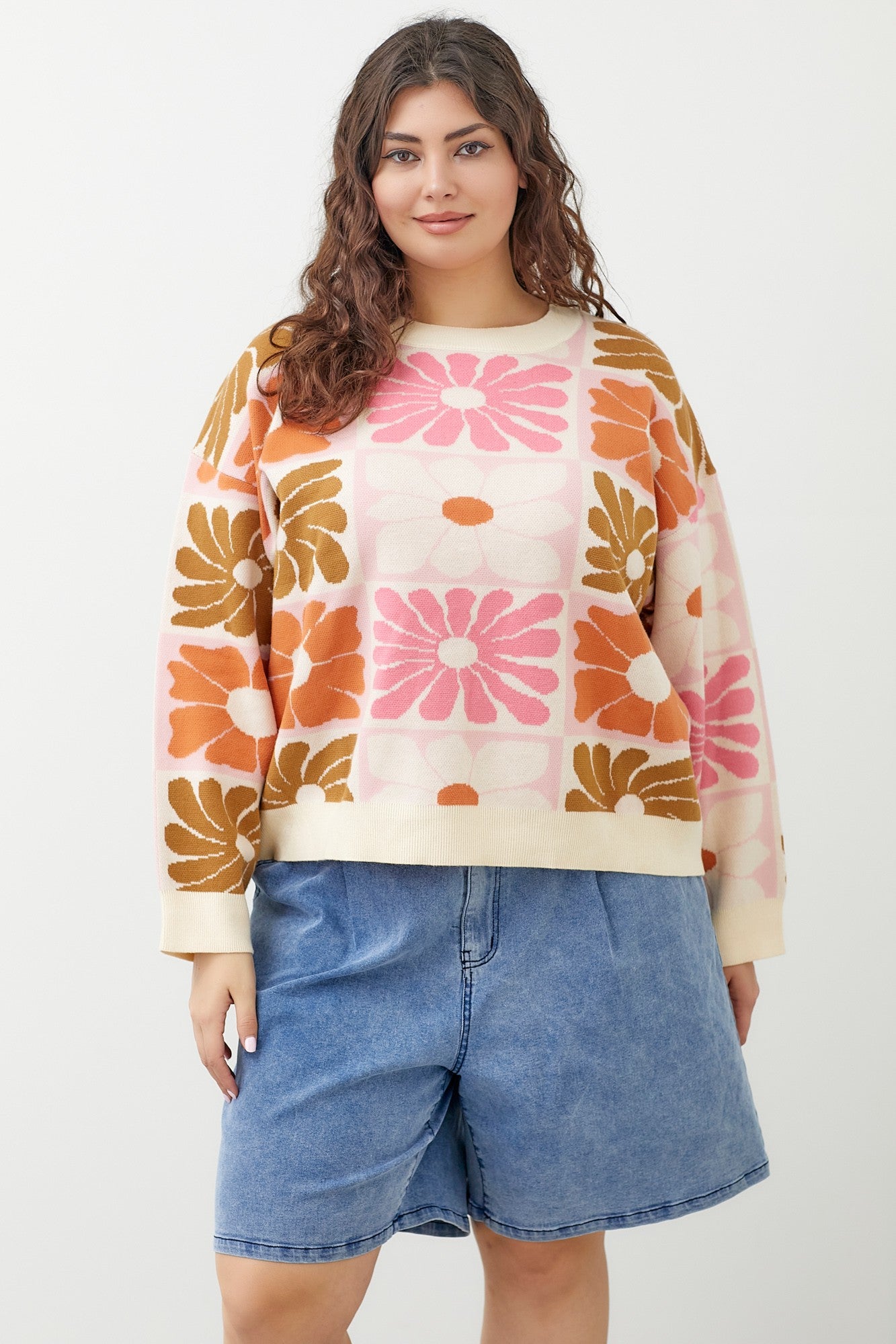 Floral Intarsia Sweater