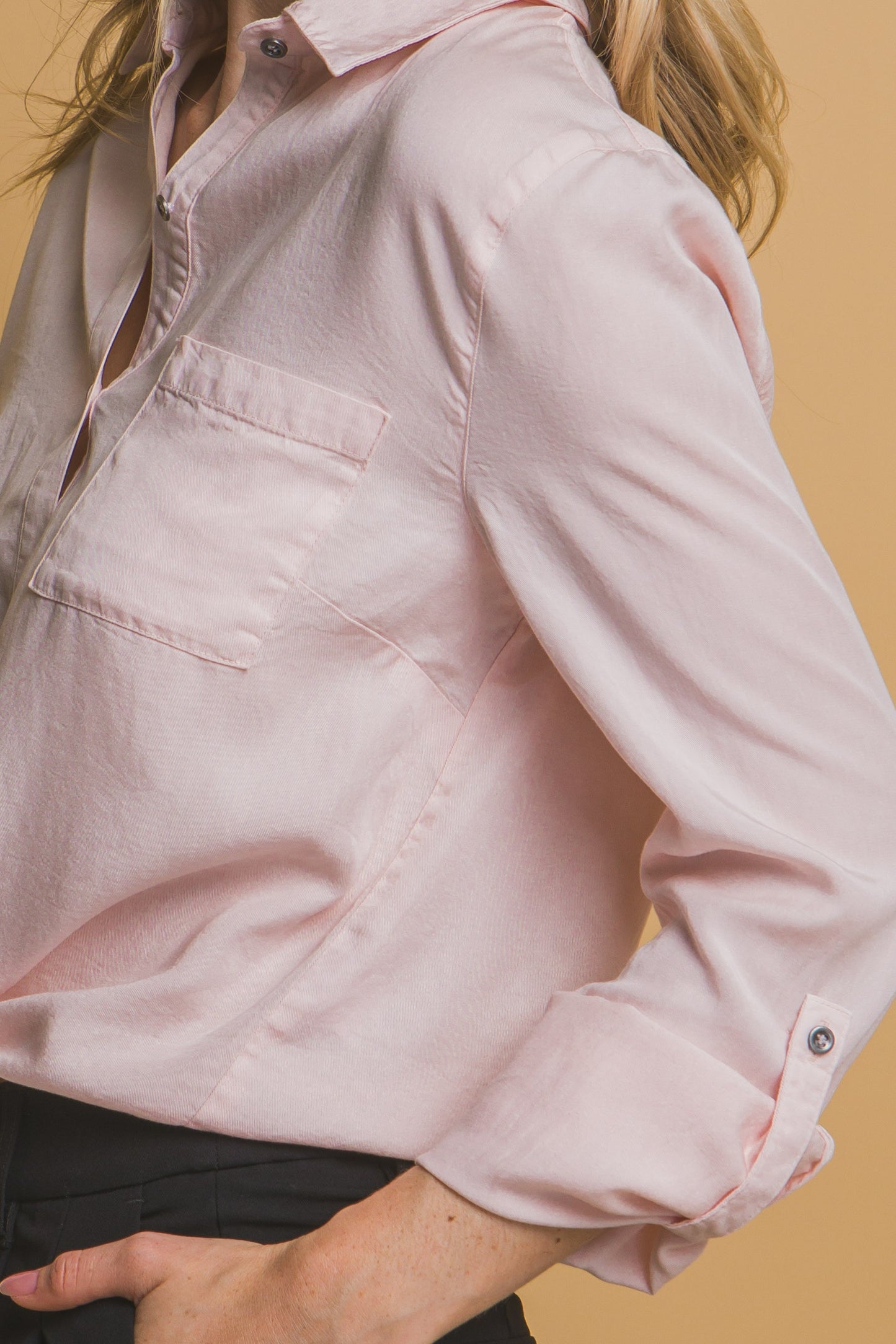 Tencel Tie Front Top