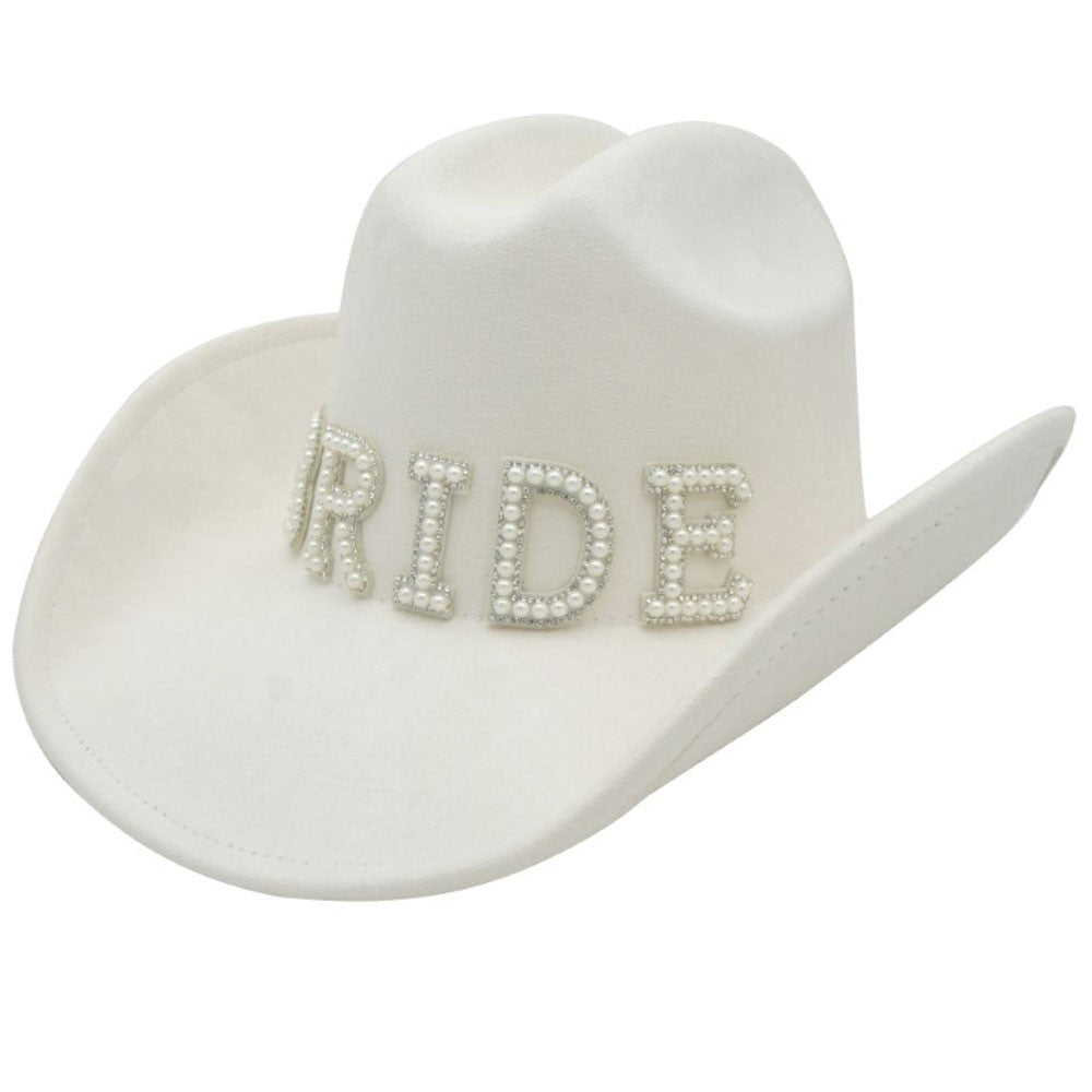 Pearl & Rhinestone Patch Cowboy Hat