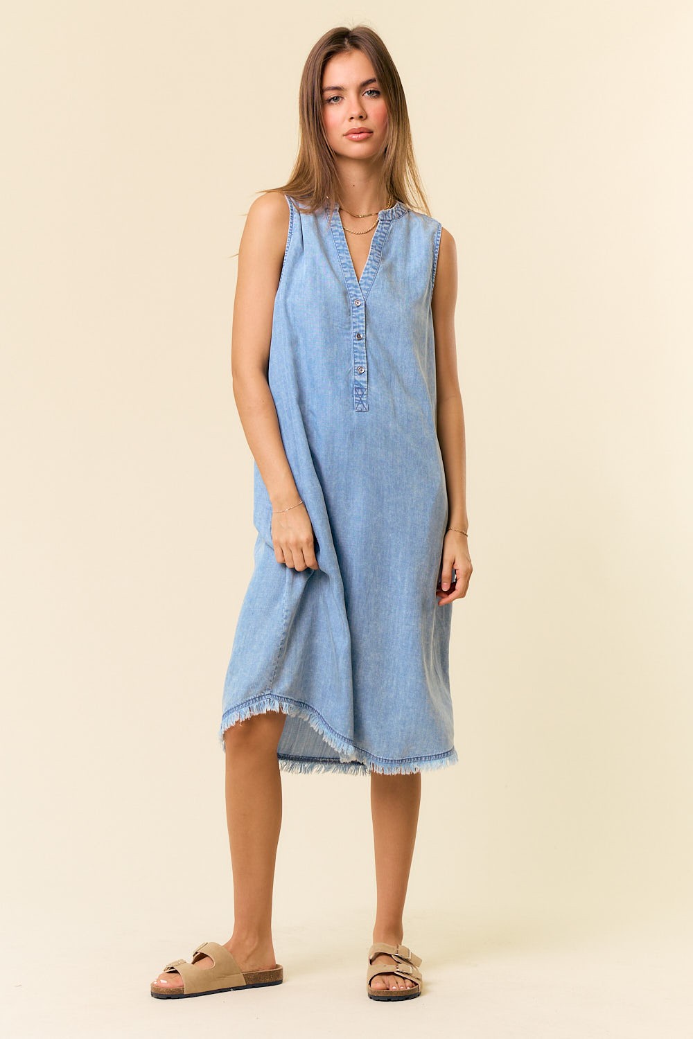 Tencel Knee Length Dress