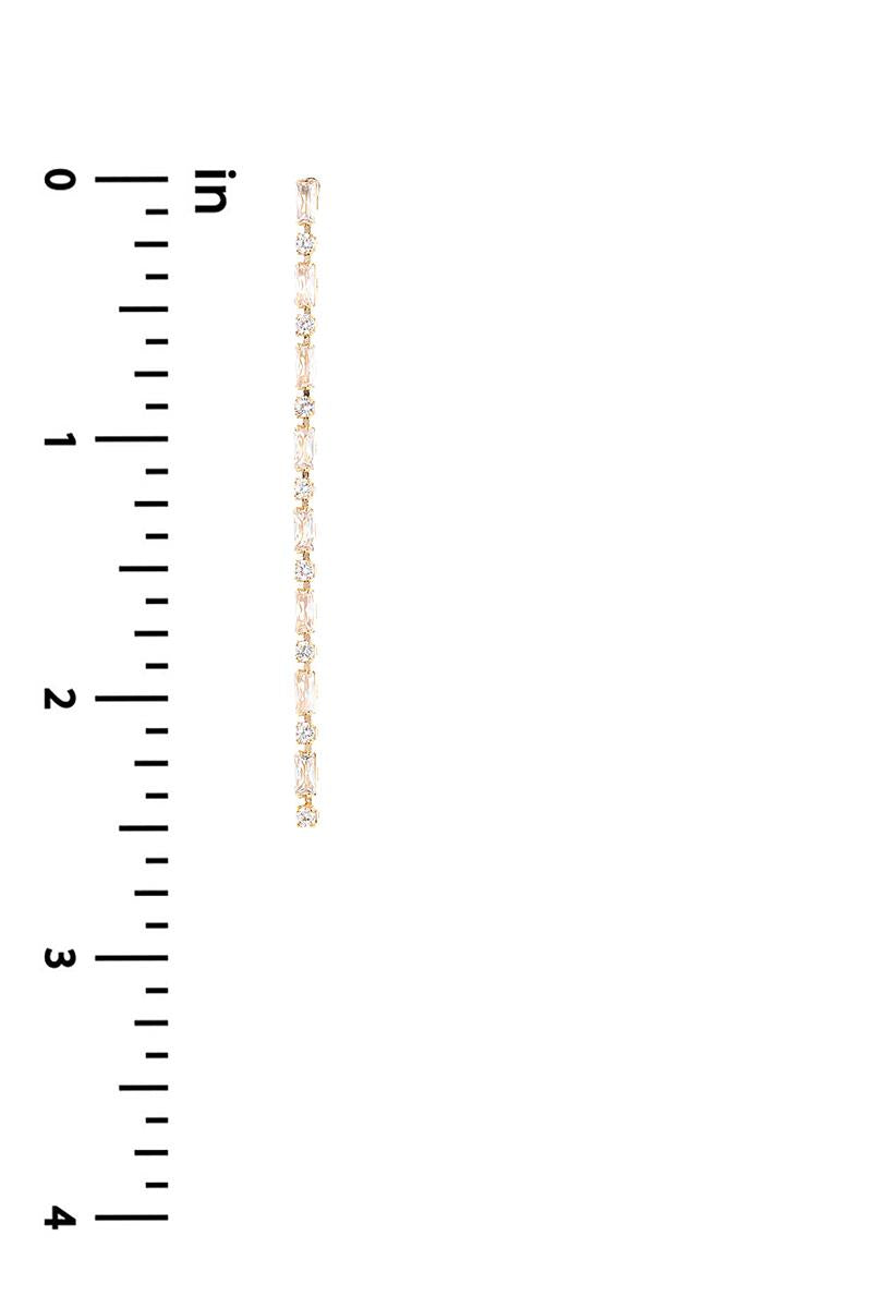 Crystal Strand Baguette Earring