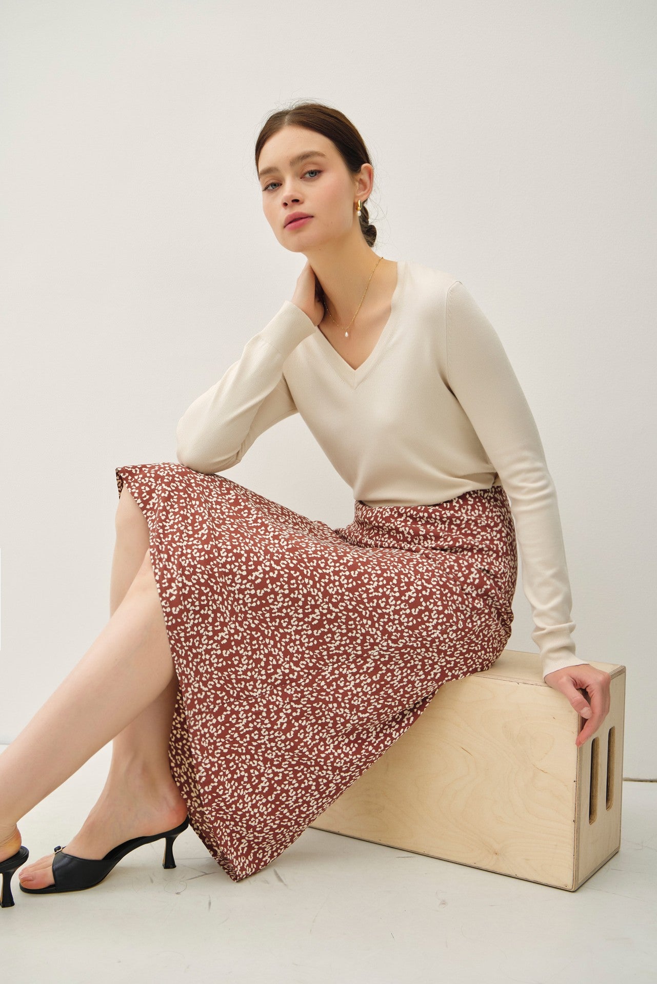 Leopard June Skirt in Mocha