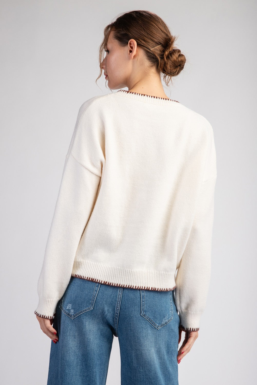 Adorable Fall Bow Sweater