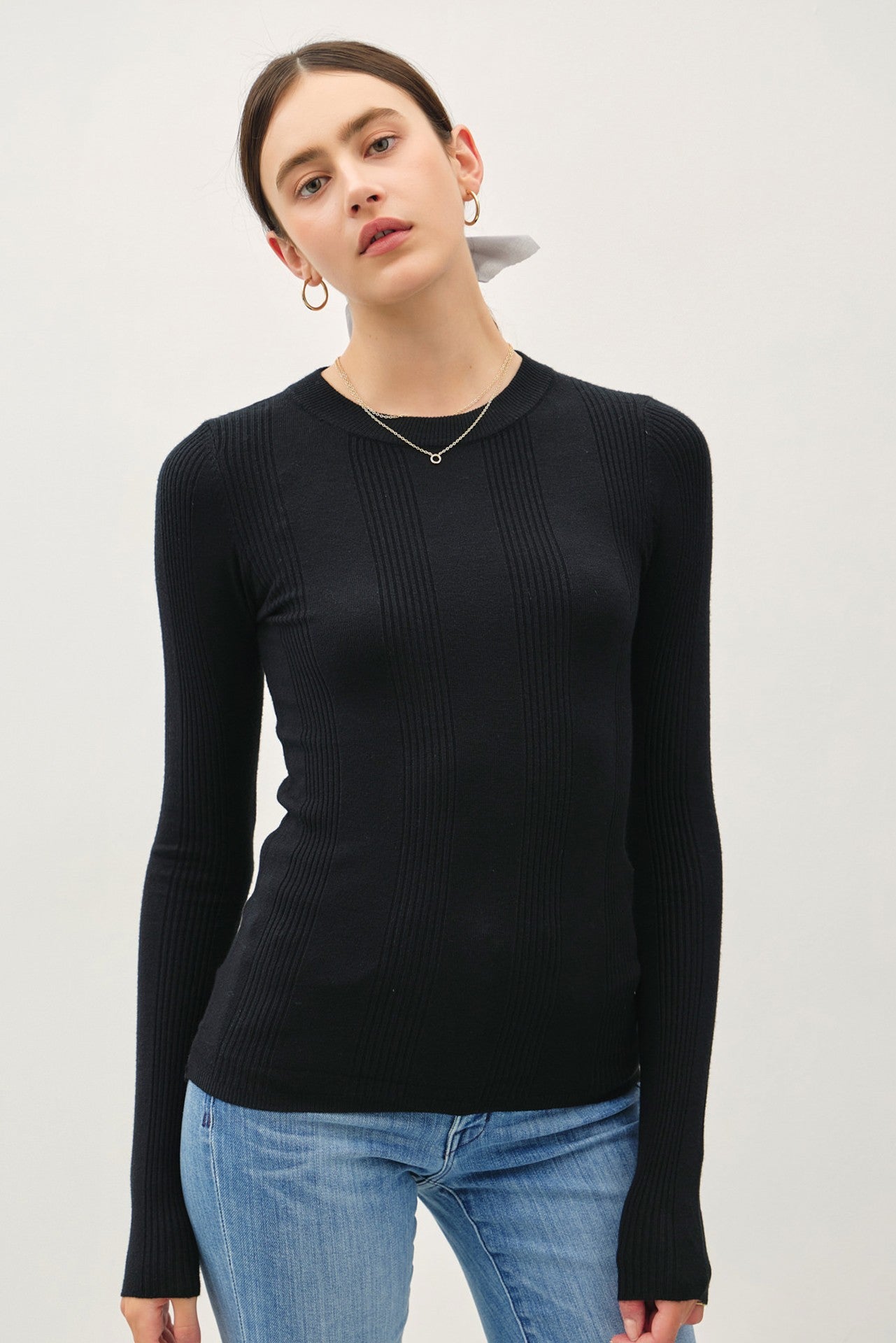 Ribbed Long Sleeve Top
