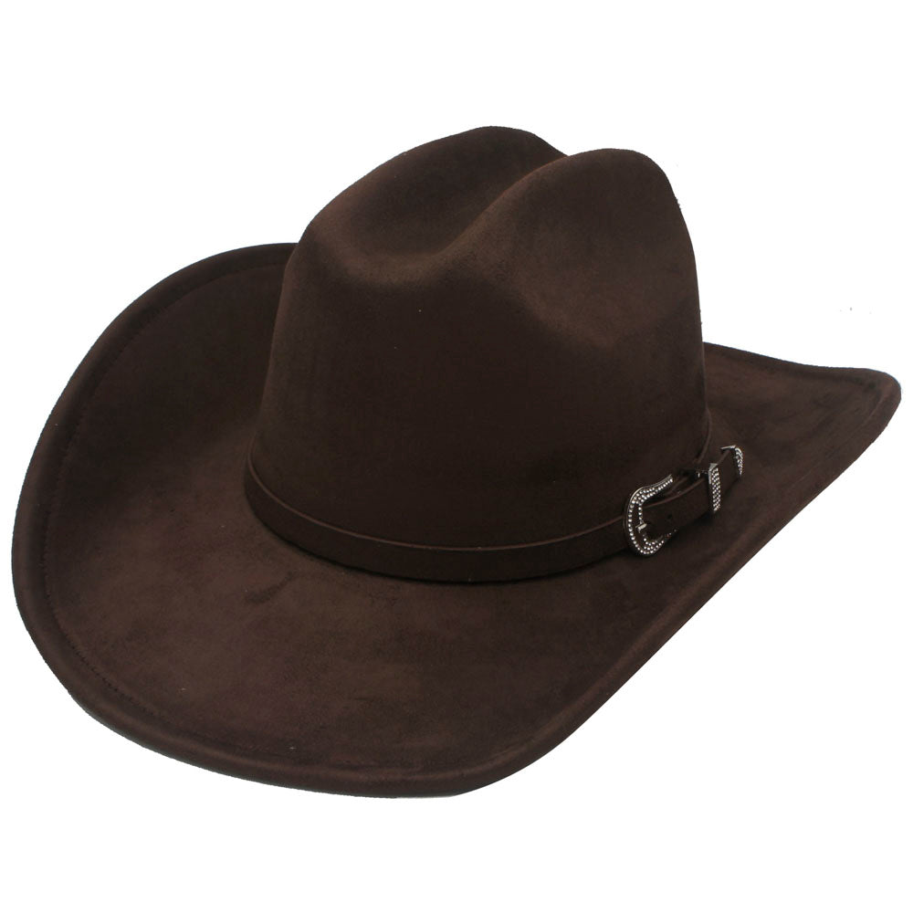Faux Suede Cowboy Hat