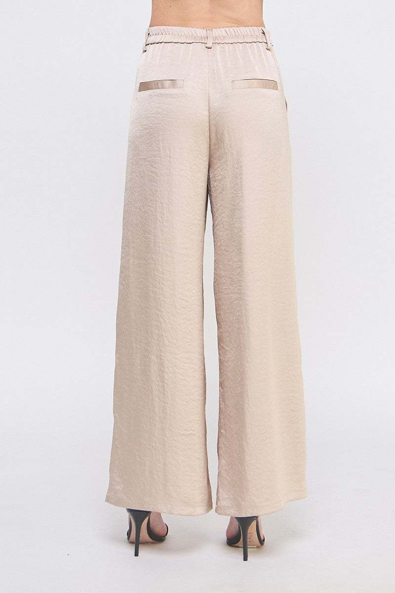 Soft Crinkle Satin Pants