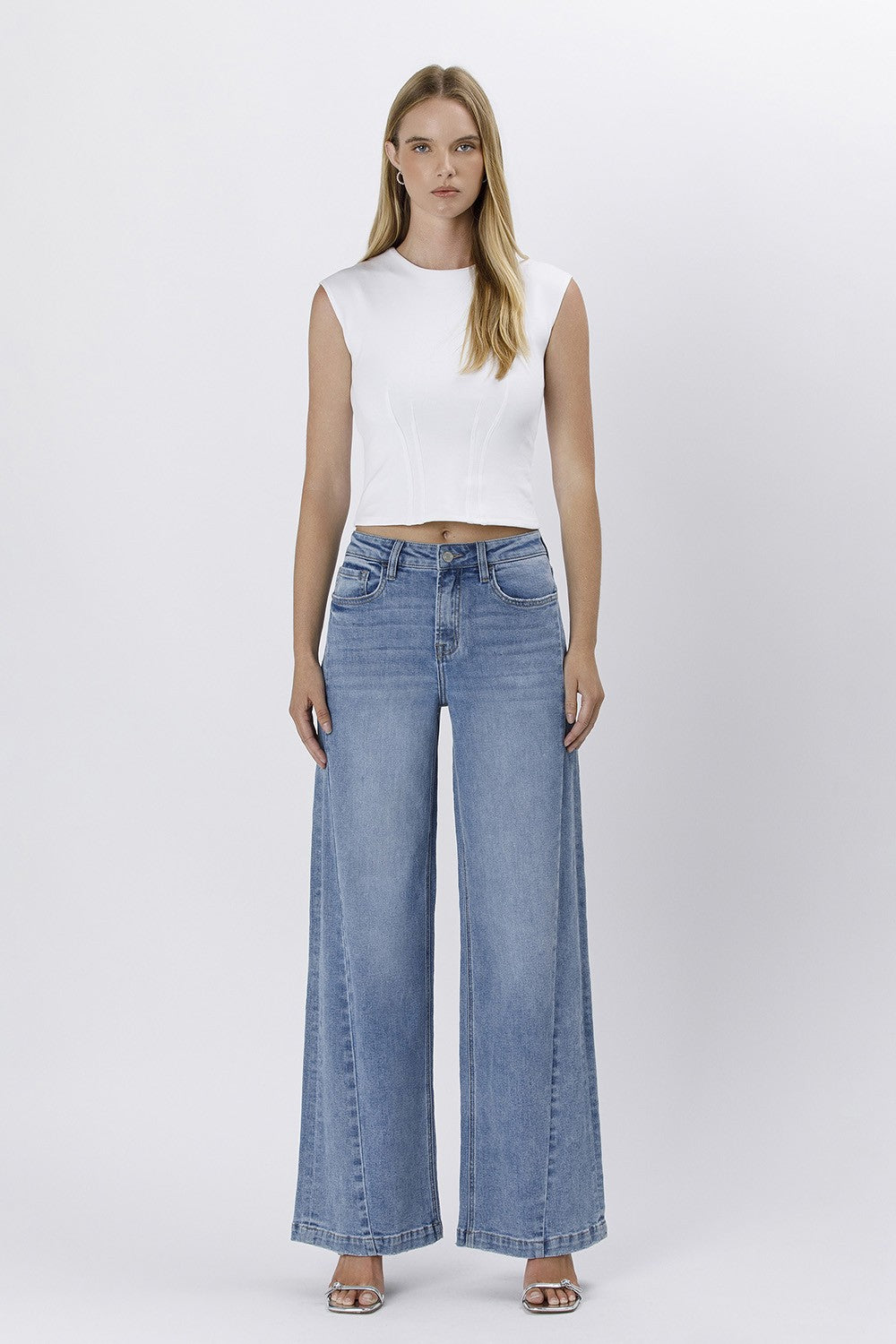 High Rise Palazzo Jeans