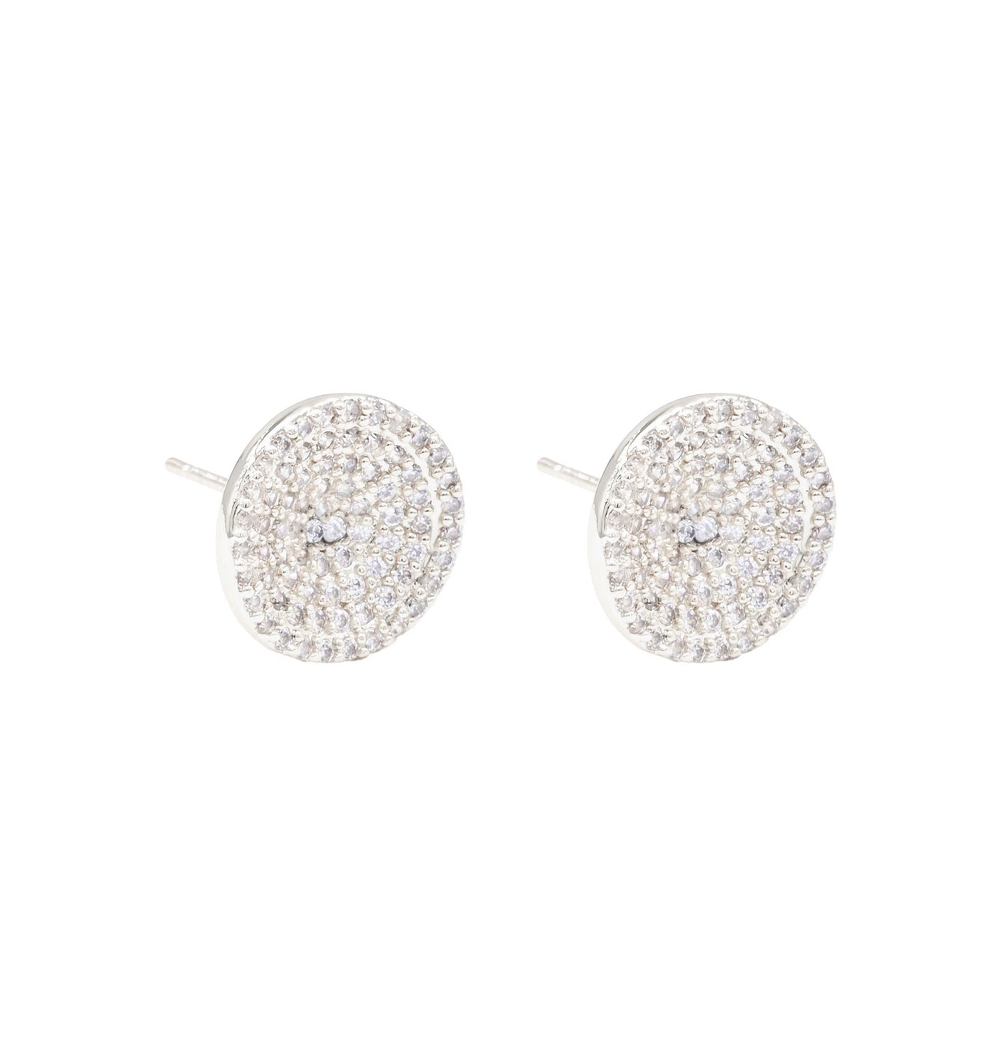 Round Crystal Post Earrings