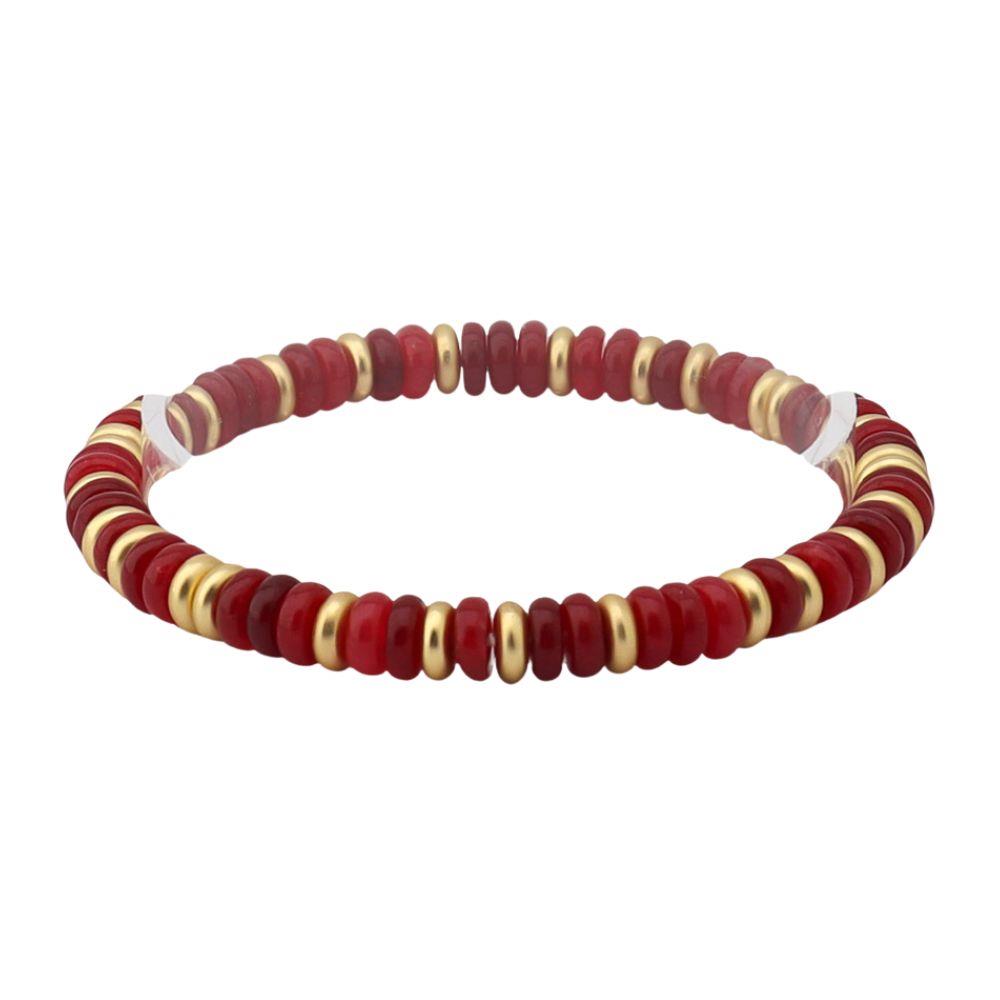 Mixed Beaded Bracelet with Gold