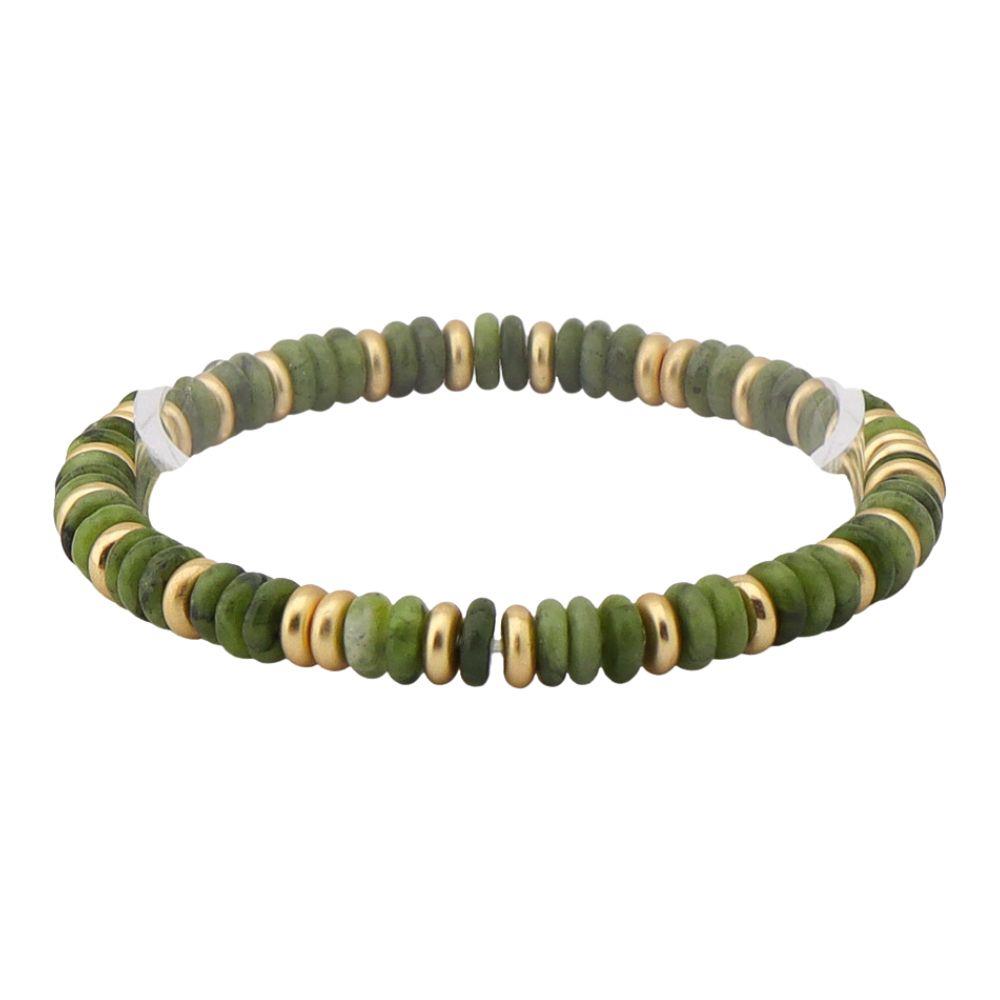 Mixed Beaded Bracelet with Gold