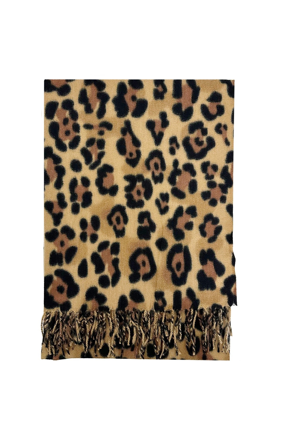 Leopard Scarf with Fringe