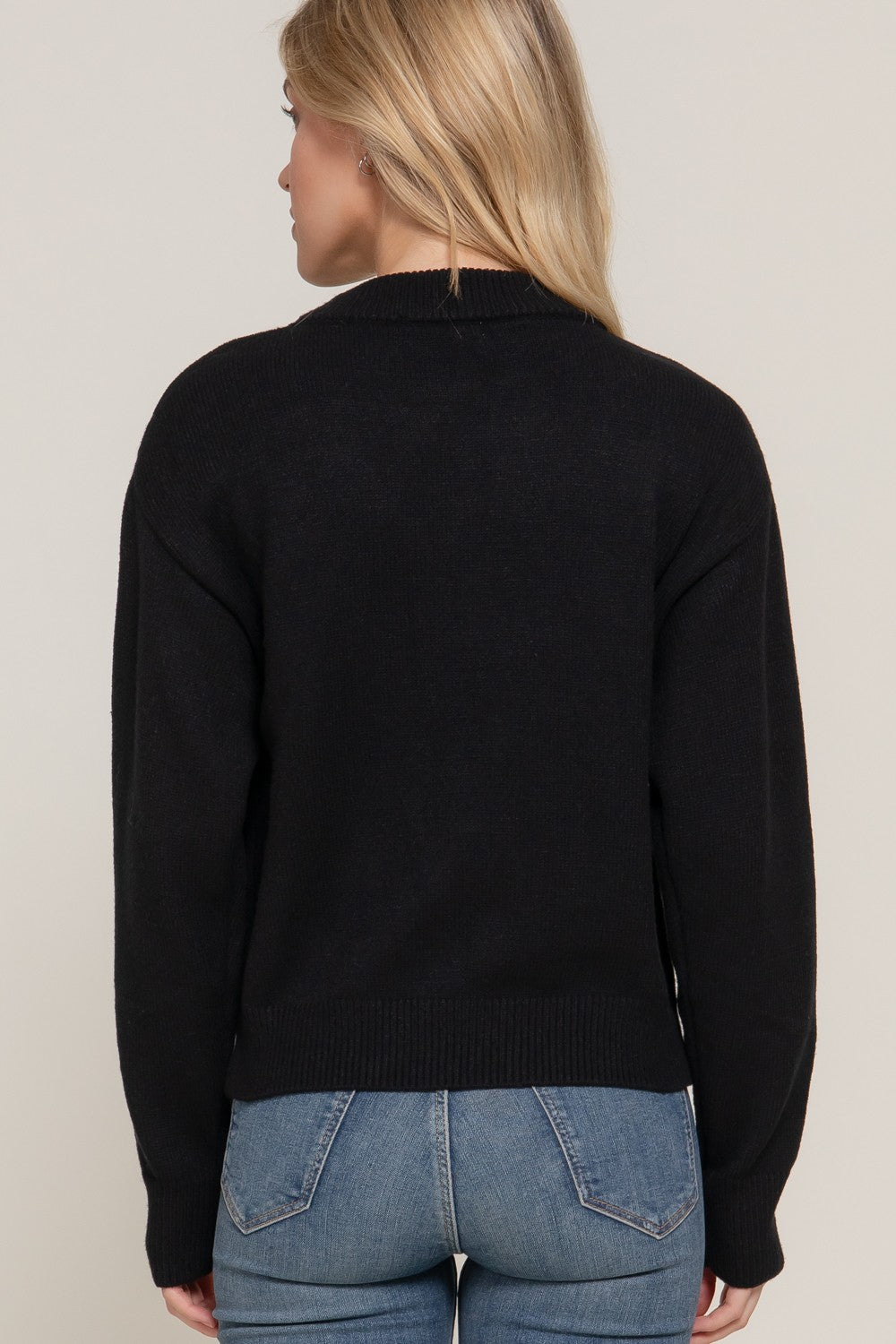 Sequin Bliss Sweater in Black