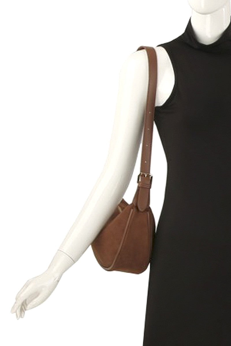 Faux Suede Shoulder Bag