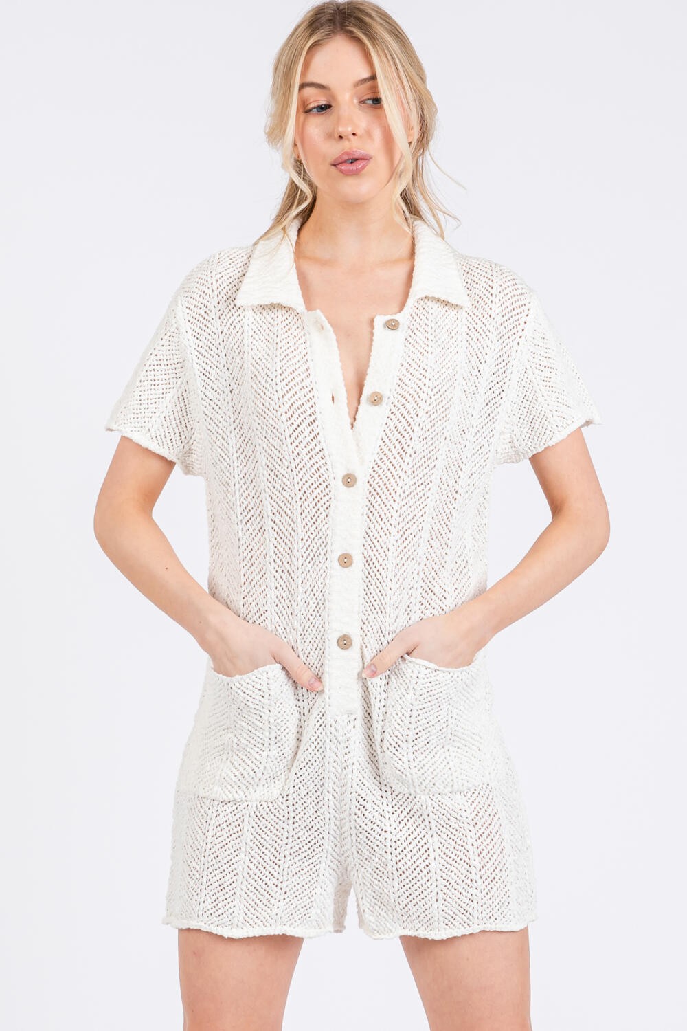 Crochet Shorts Romper