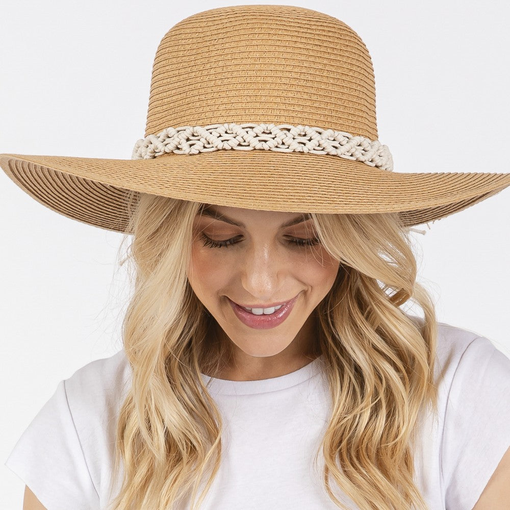 Macrame Trim Sun Hat