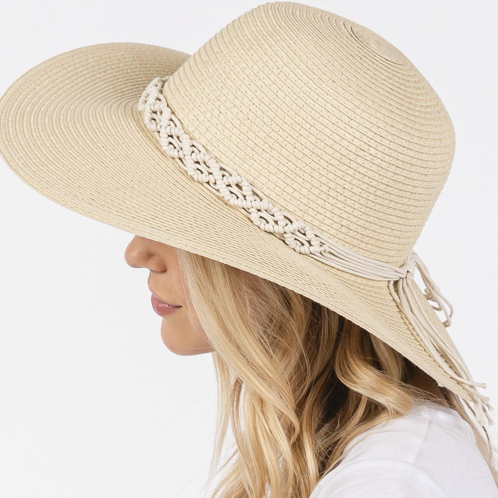 Macrame Trim Sun Hat