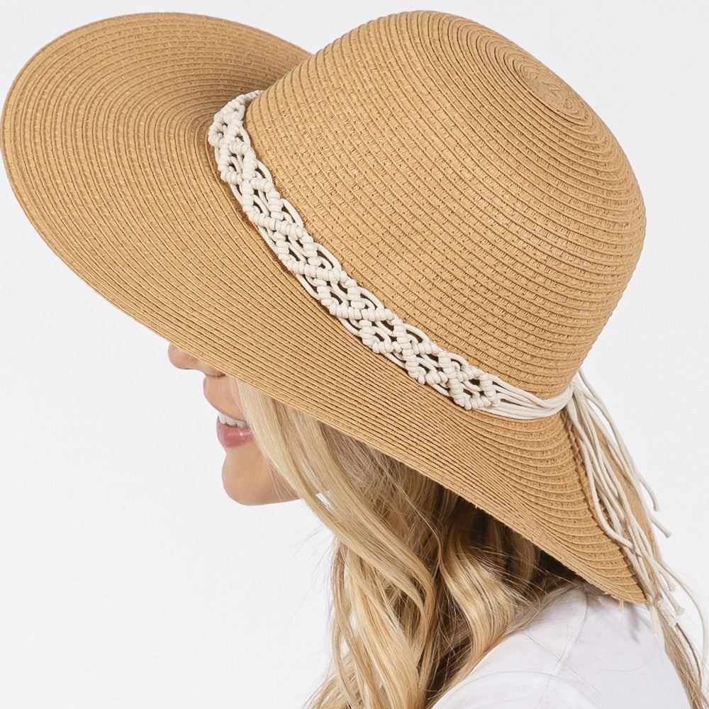 Macrame Trim Sun Hat
