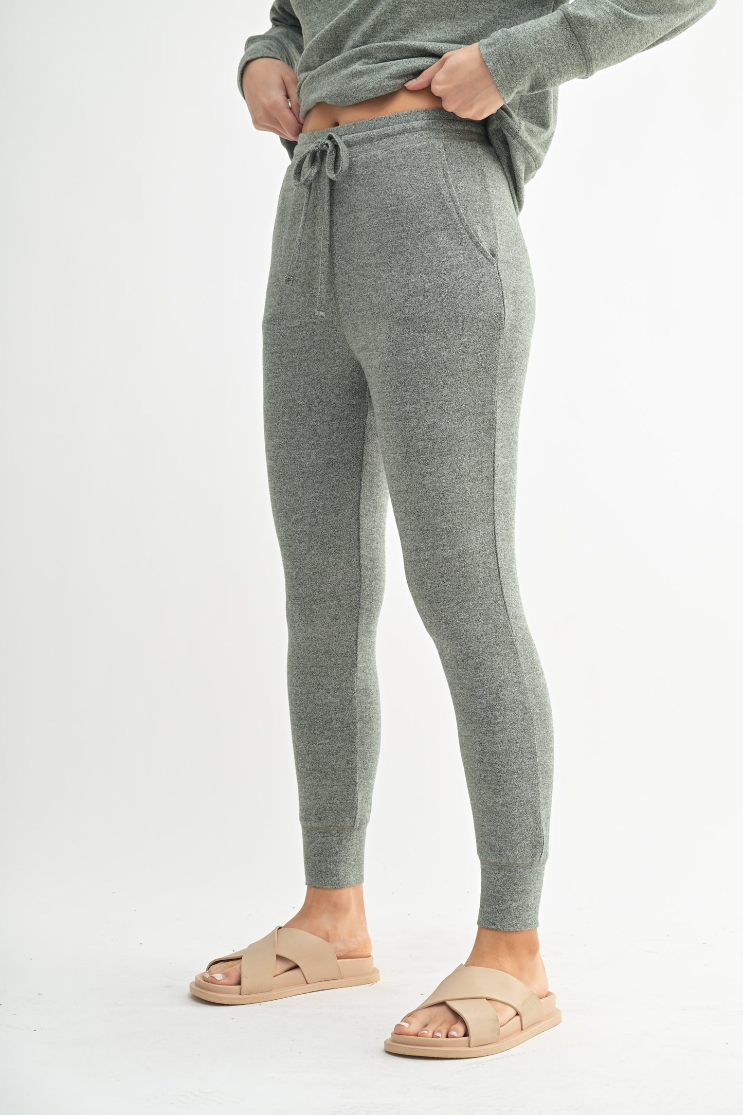 Fitted Soft Joggers in Urban Grey
