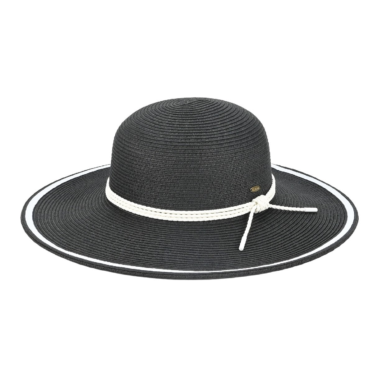 C.C. Wide Brim Sun Hat with Rope Trim