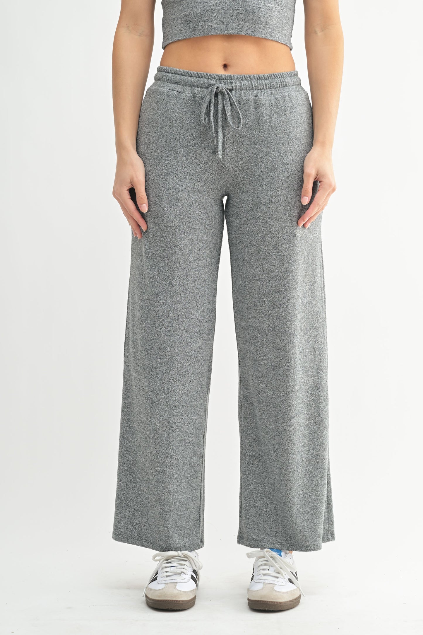 Brushed Wide Leg Lounge Pants