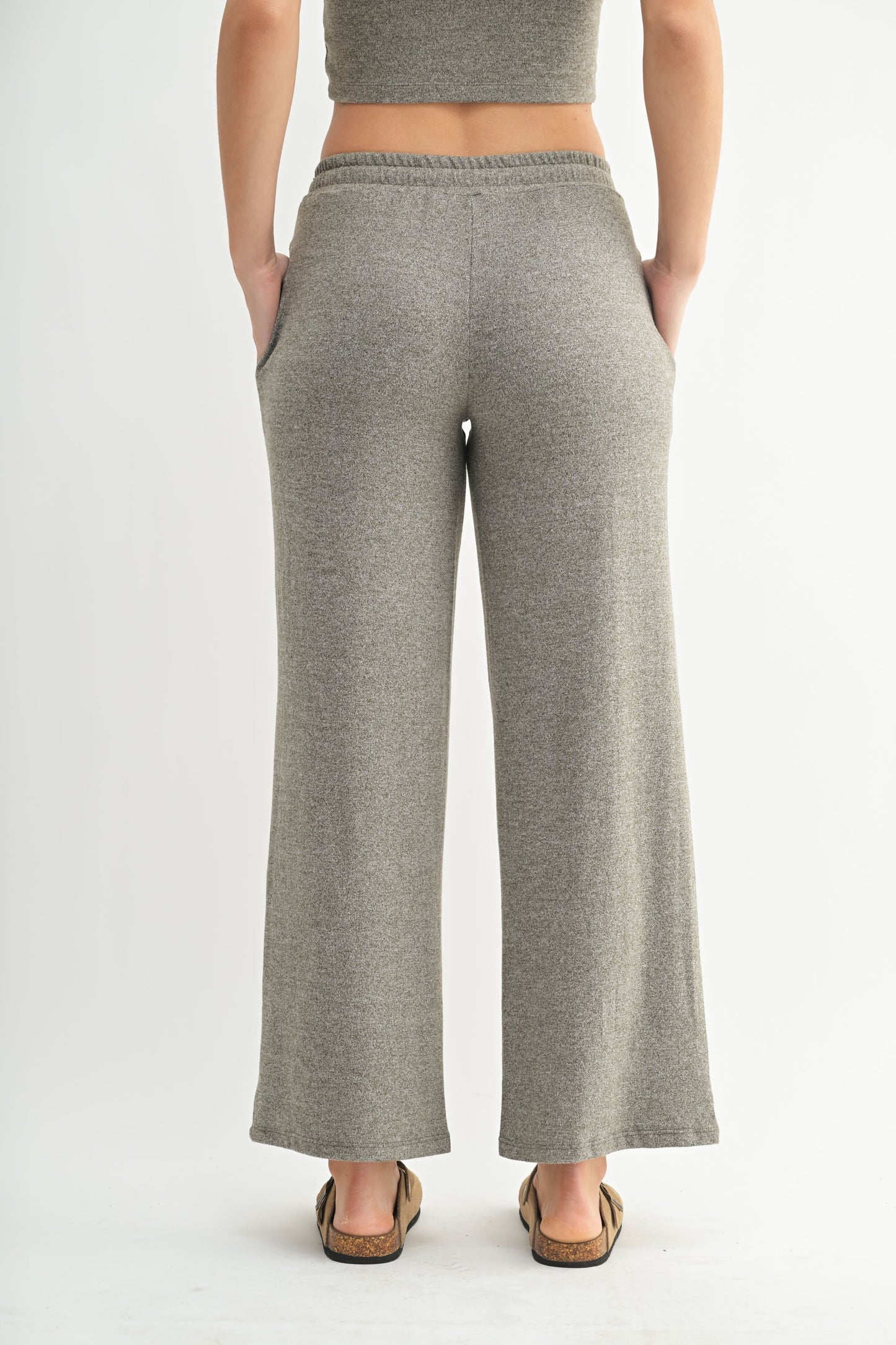 Brushed Wide Leg Lounge Pants