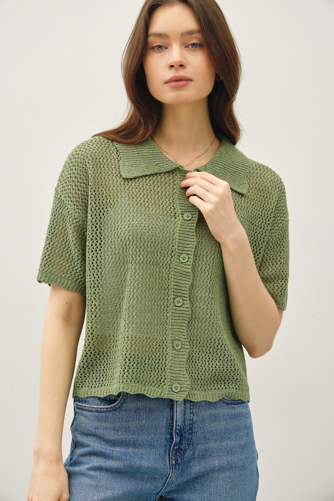 Crochet Collar Top