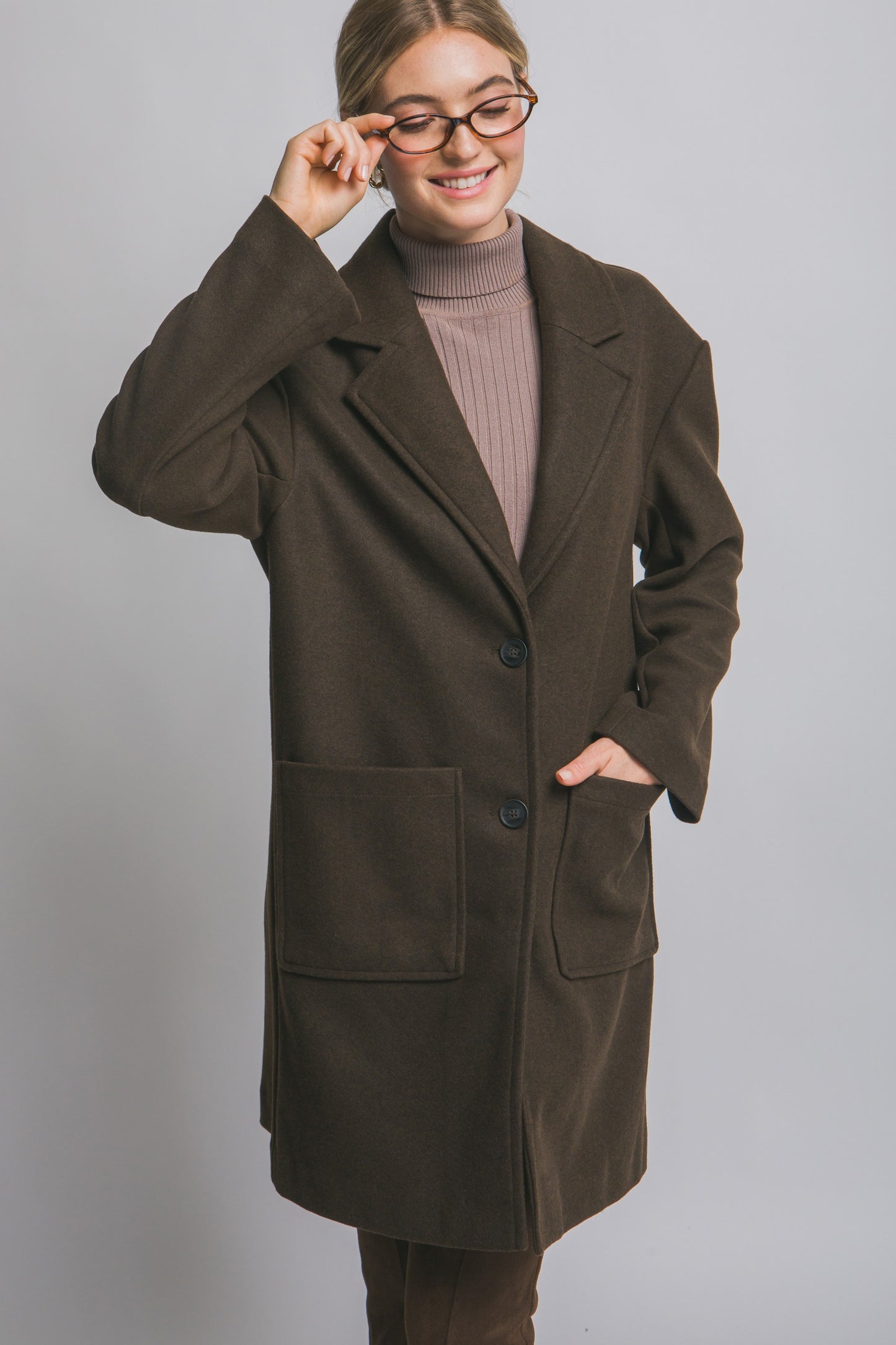 Mid Length Double Button Coat