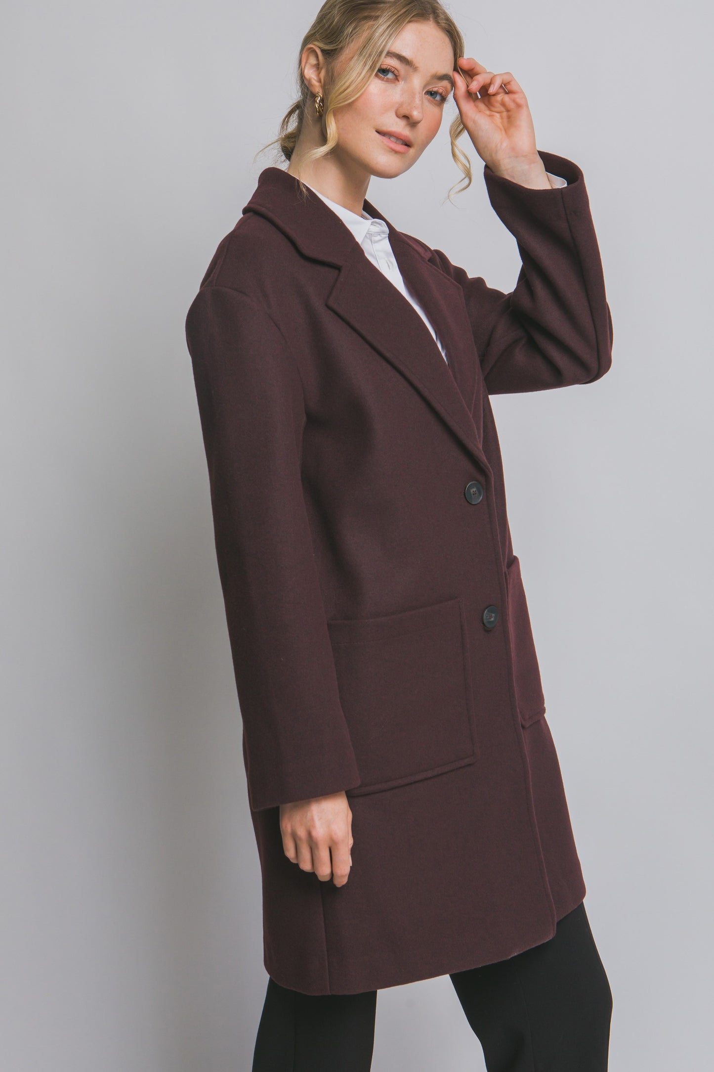 Mid Length Double Button Coat
