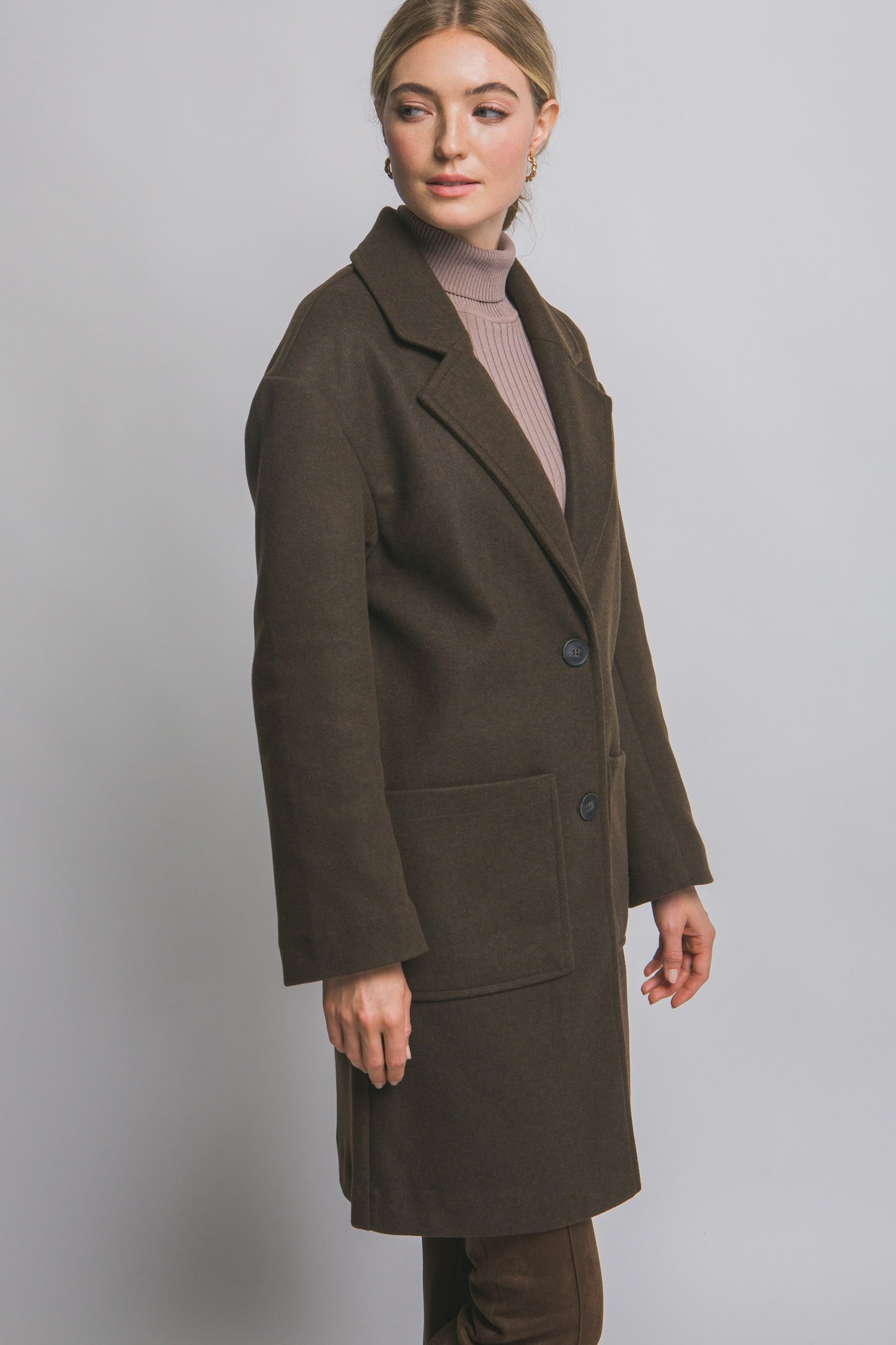 Mid Length Double Button Coat