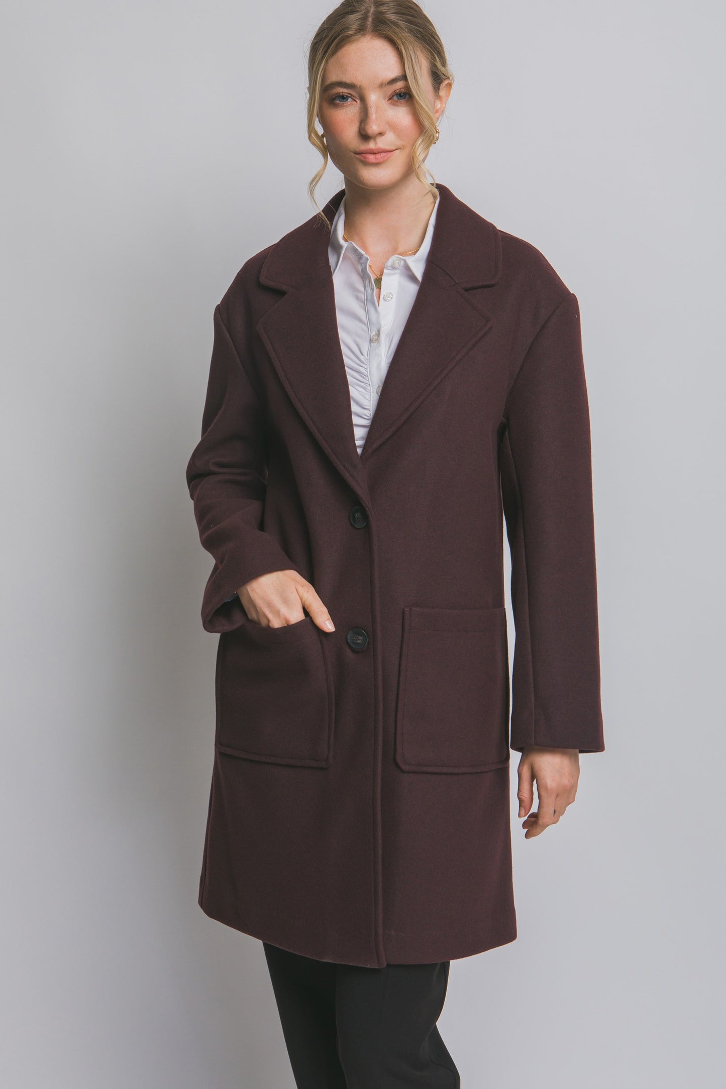 Mid Length Double Button Coat