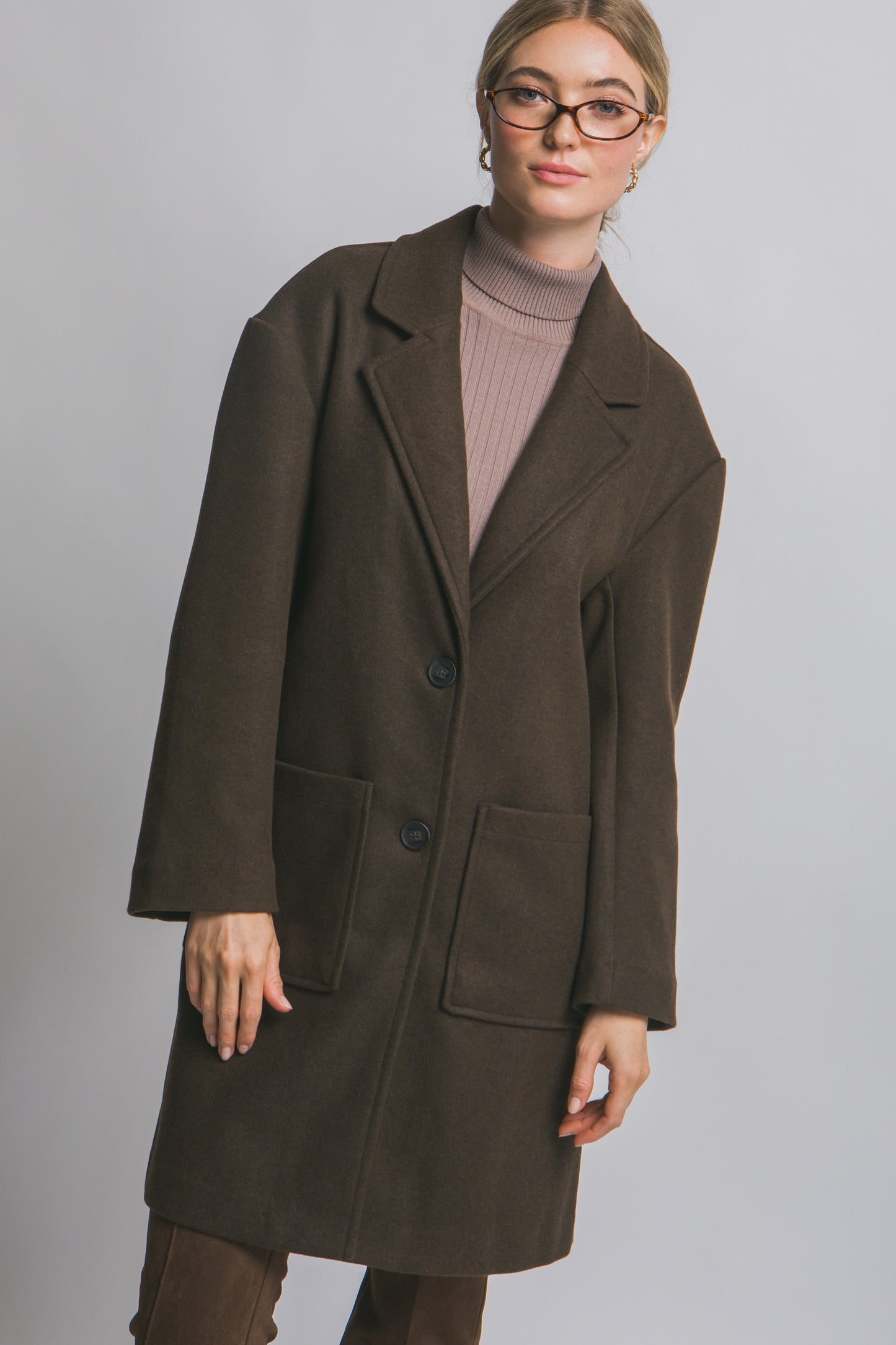 Mid Length Double Button Coat