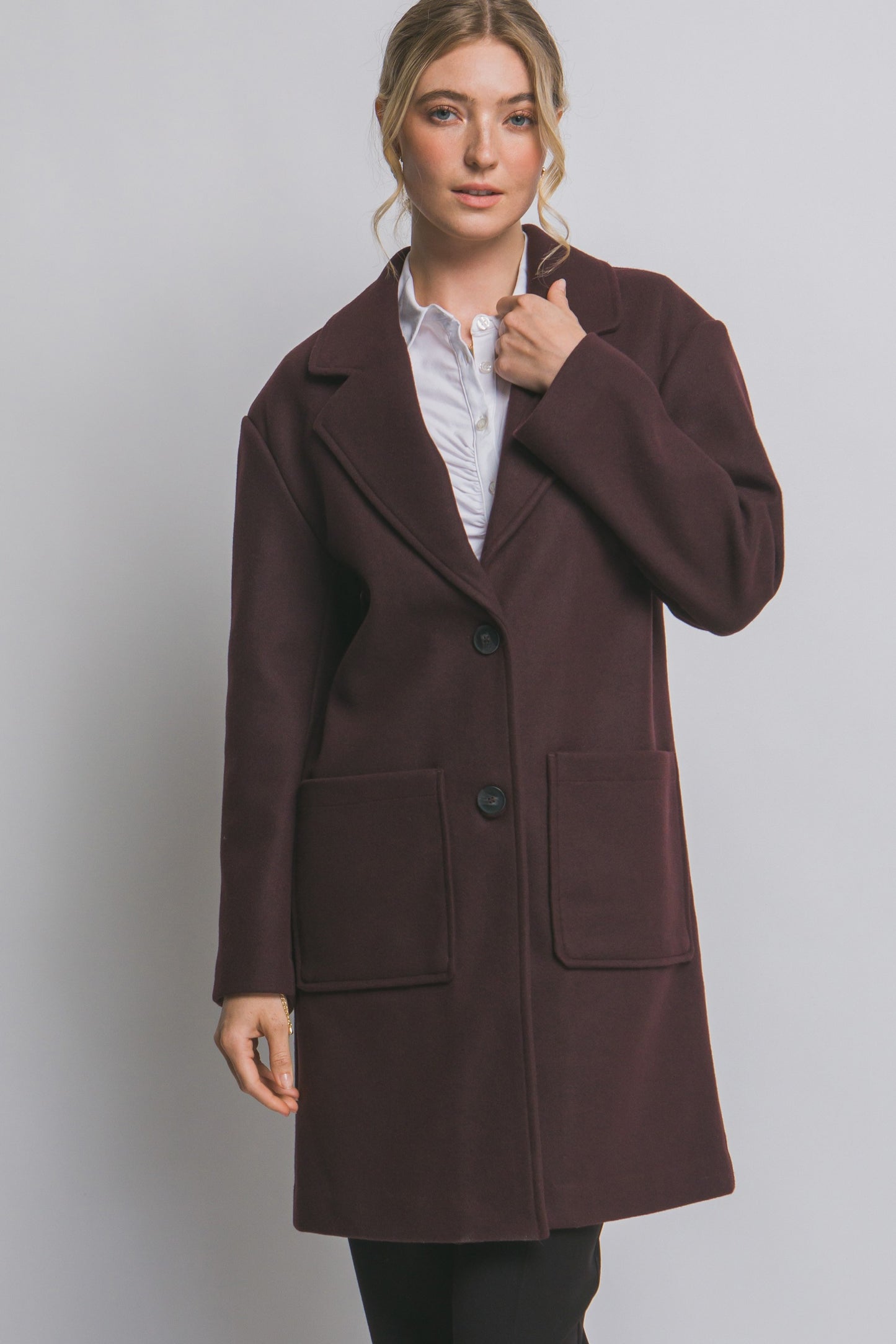 Mid Length Double Button Coat