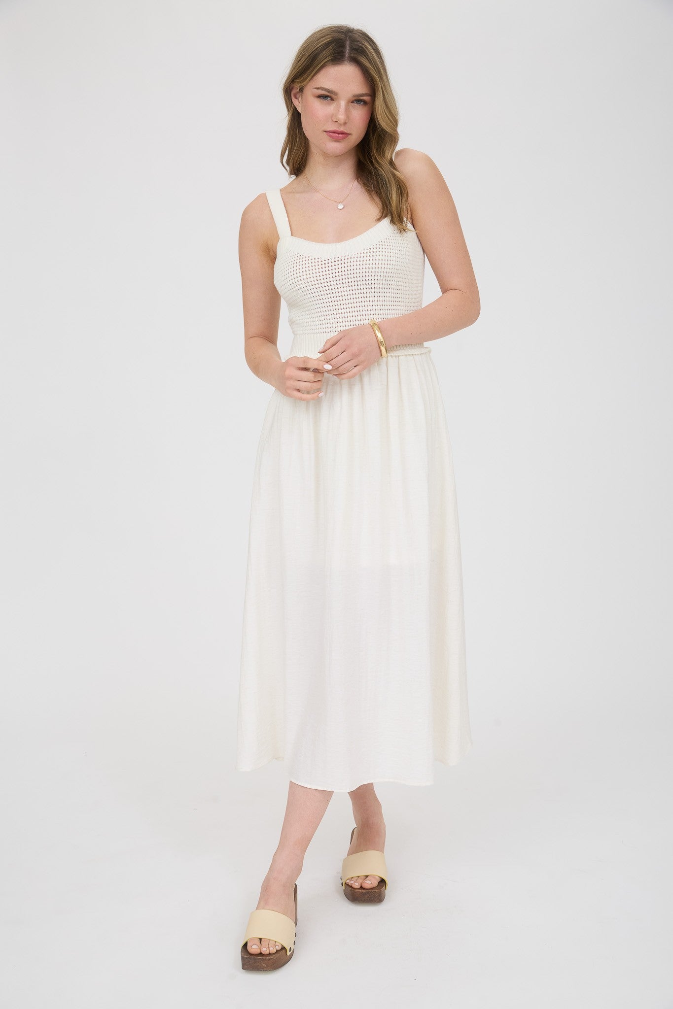 Helen Knit Twoofer Midi Dress