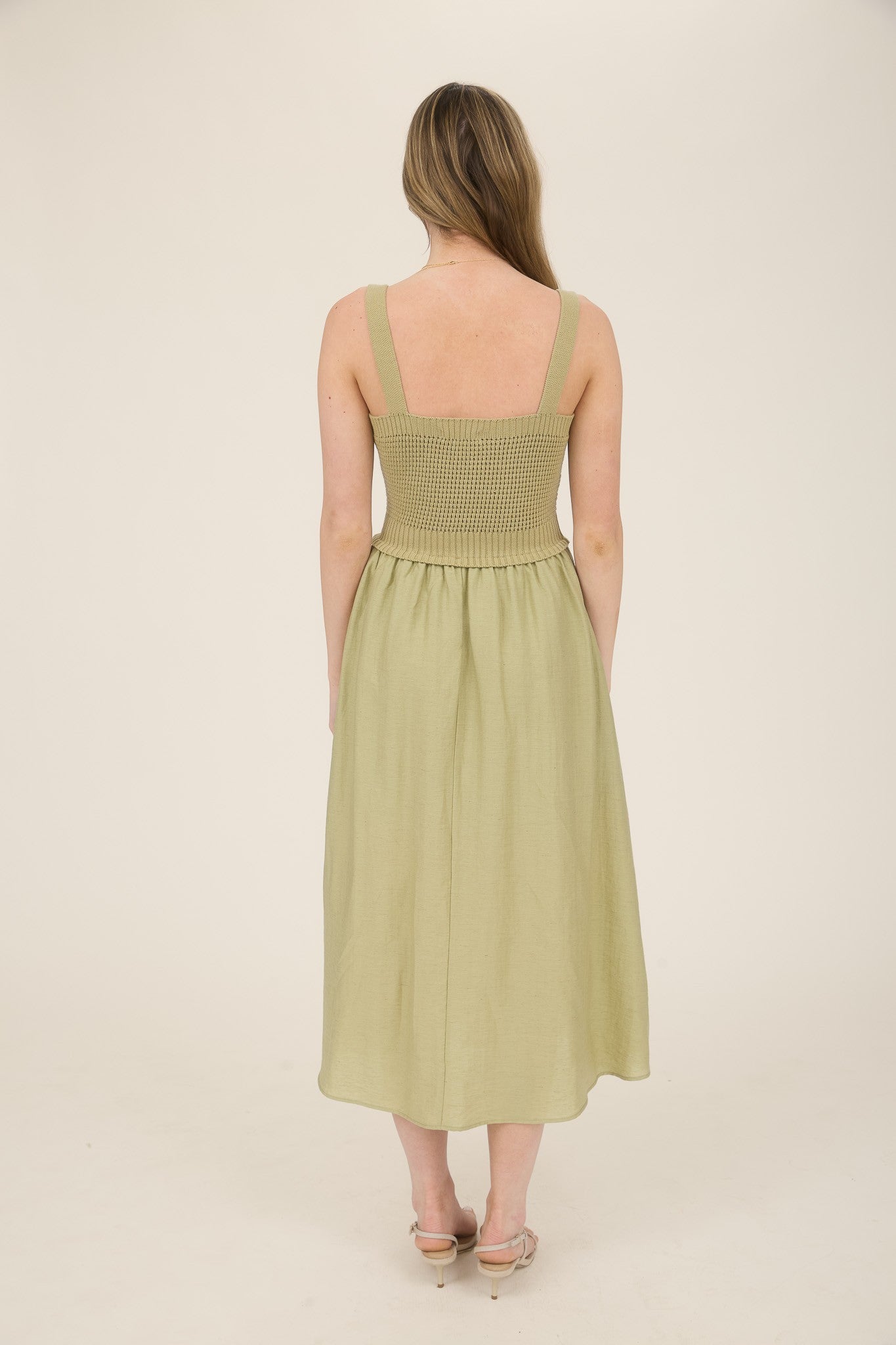 Helen Knit Twoofer Midi Dress