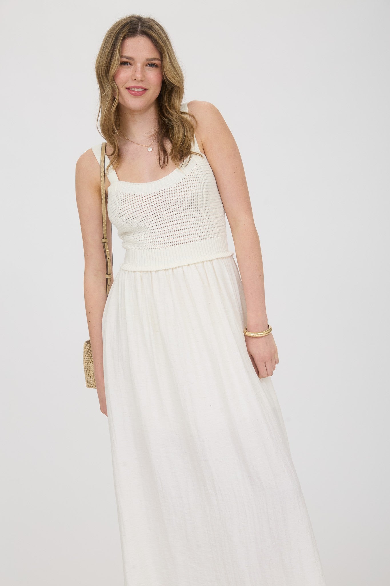 Helen Knit Twoofer Midi Dress