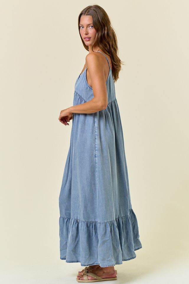 Tencel Tiered Maxi Dress
