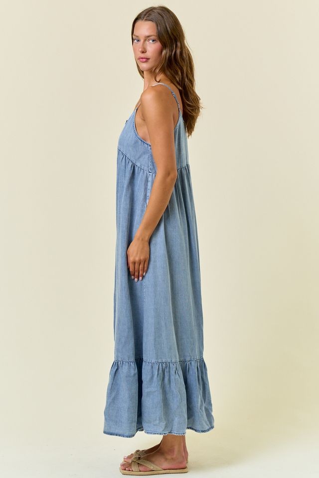 Tencel Tiered Maxi Dress