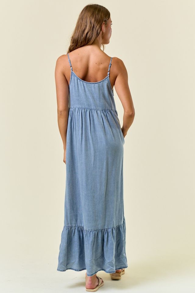 Tencel Tiered Maxi Dress