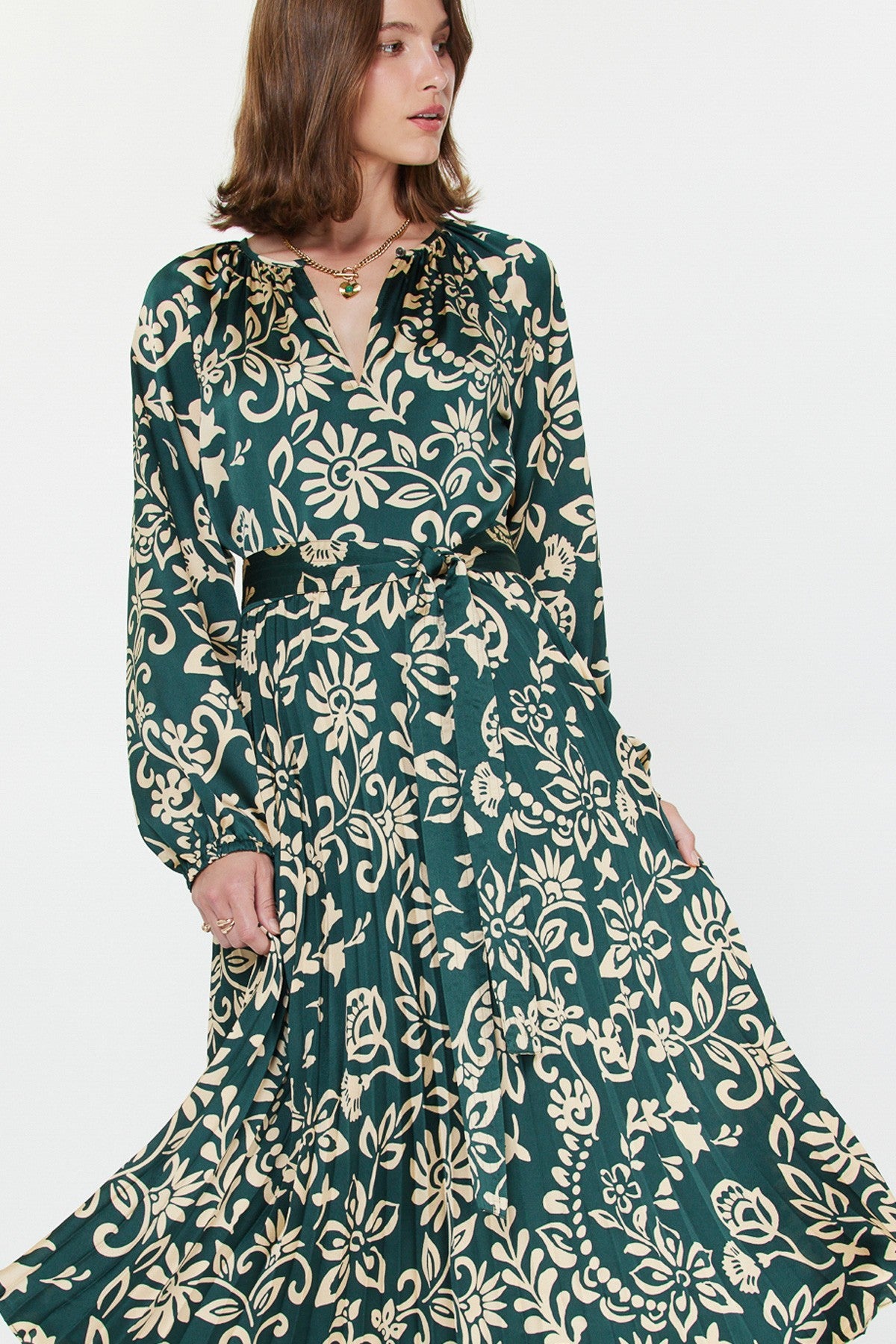 Hunter Pleated Maxi Dress