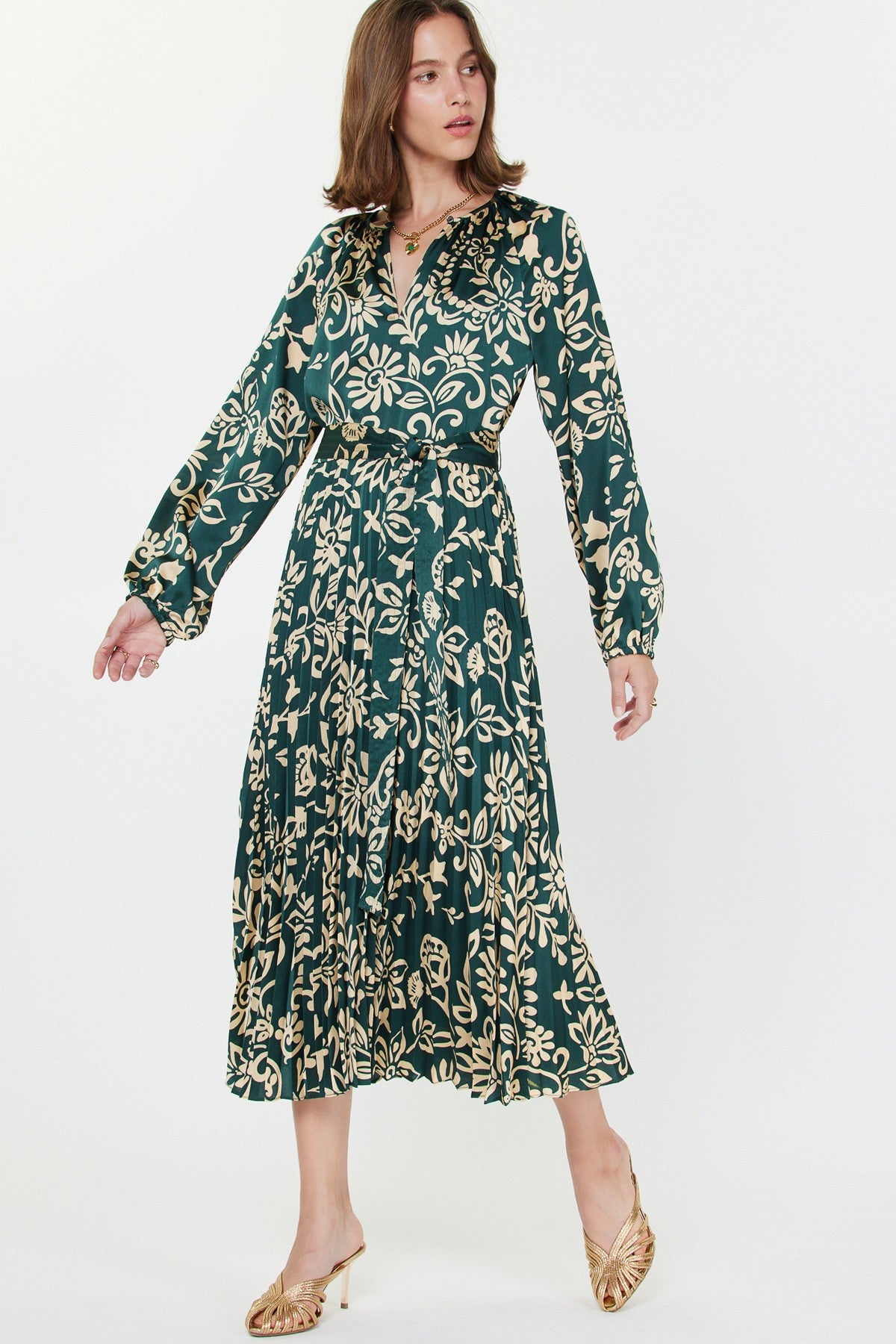 Hunter Pleated Maxi Dress