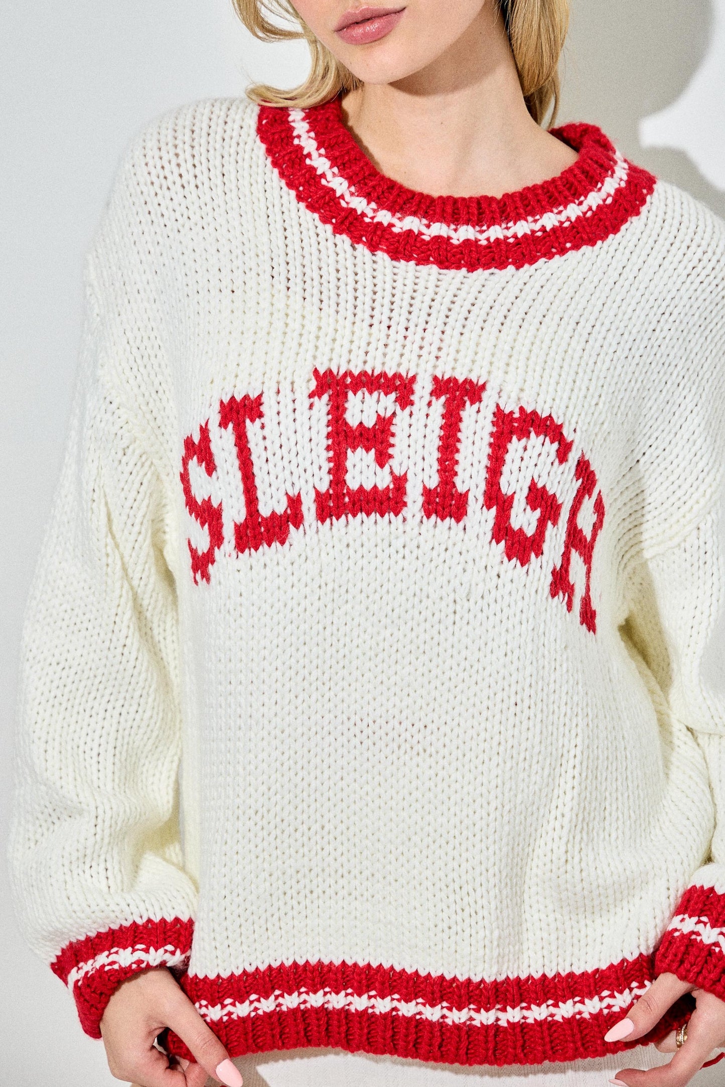 SLEIGH Knit Sweater in Cream