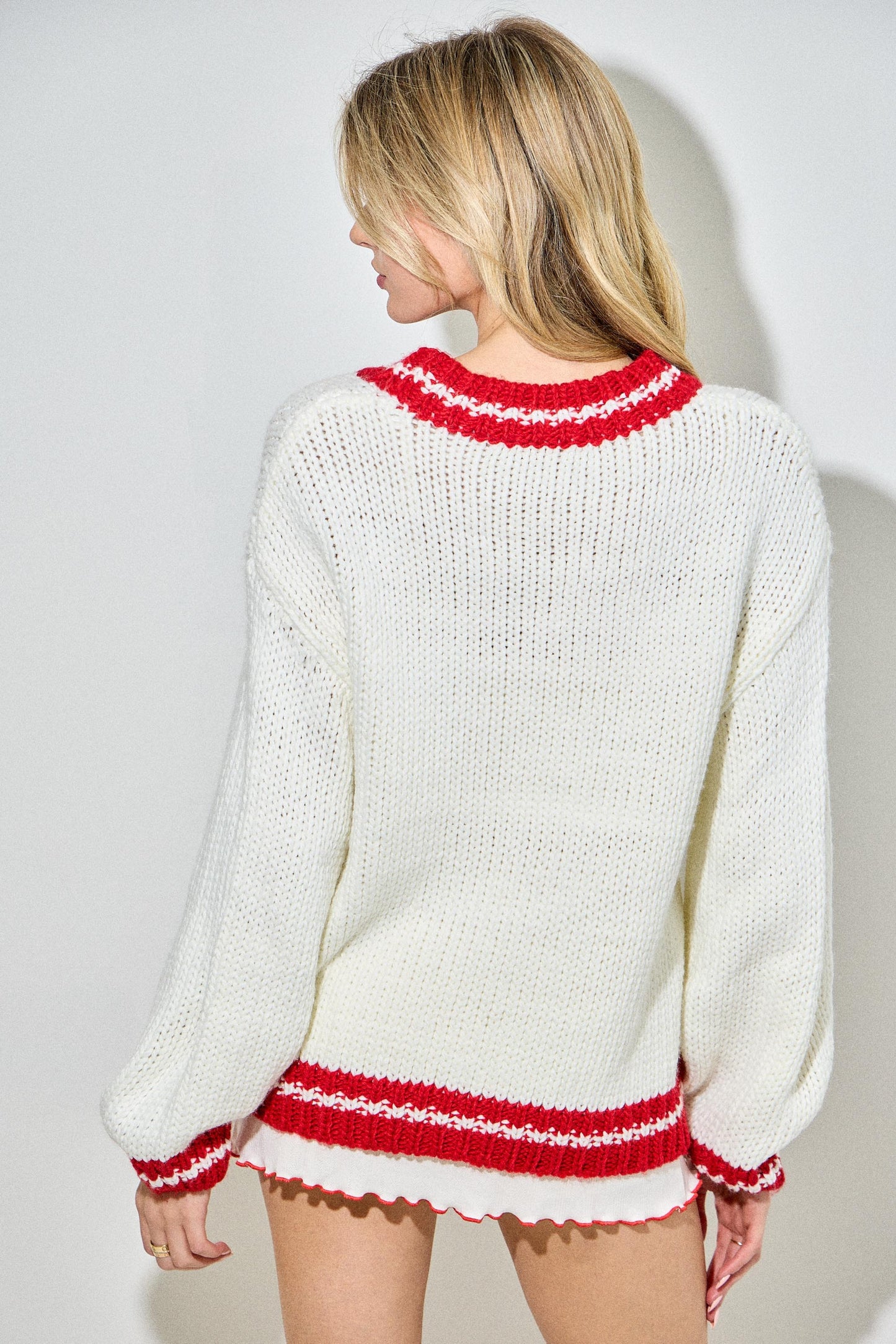 SLEIGH Knit Sweater in Cream