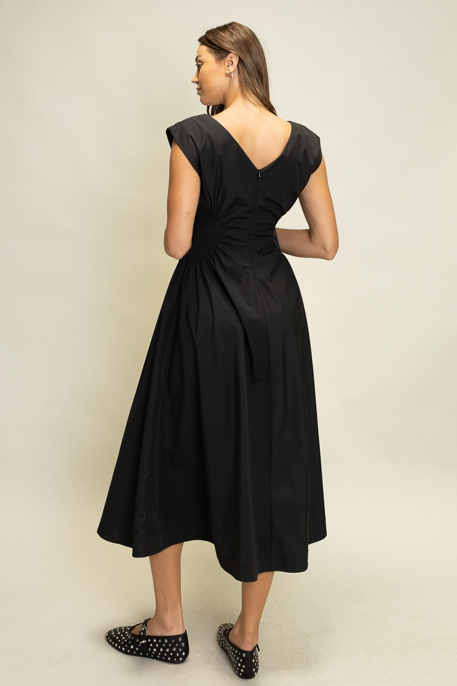 Ruched Waist Midi Dress