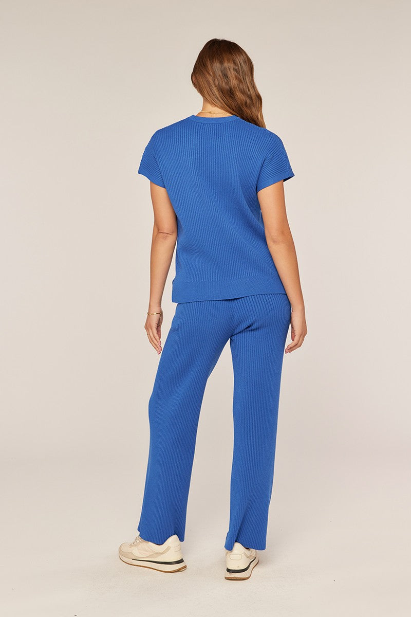 Rib Wide Leg Sweater Pants