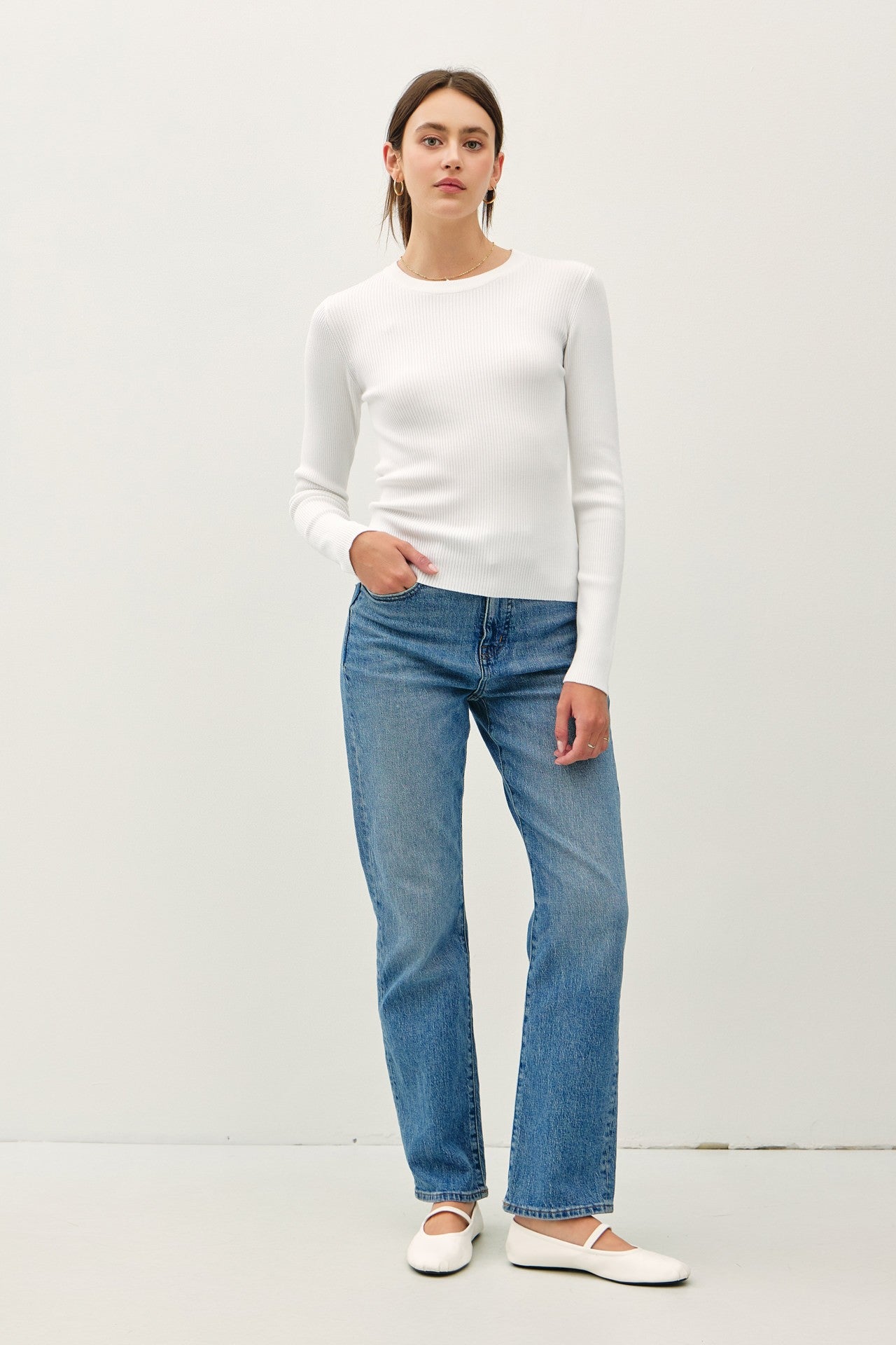 Long Sleeve Rib Top