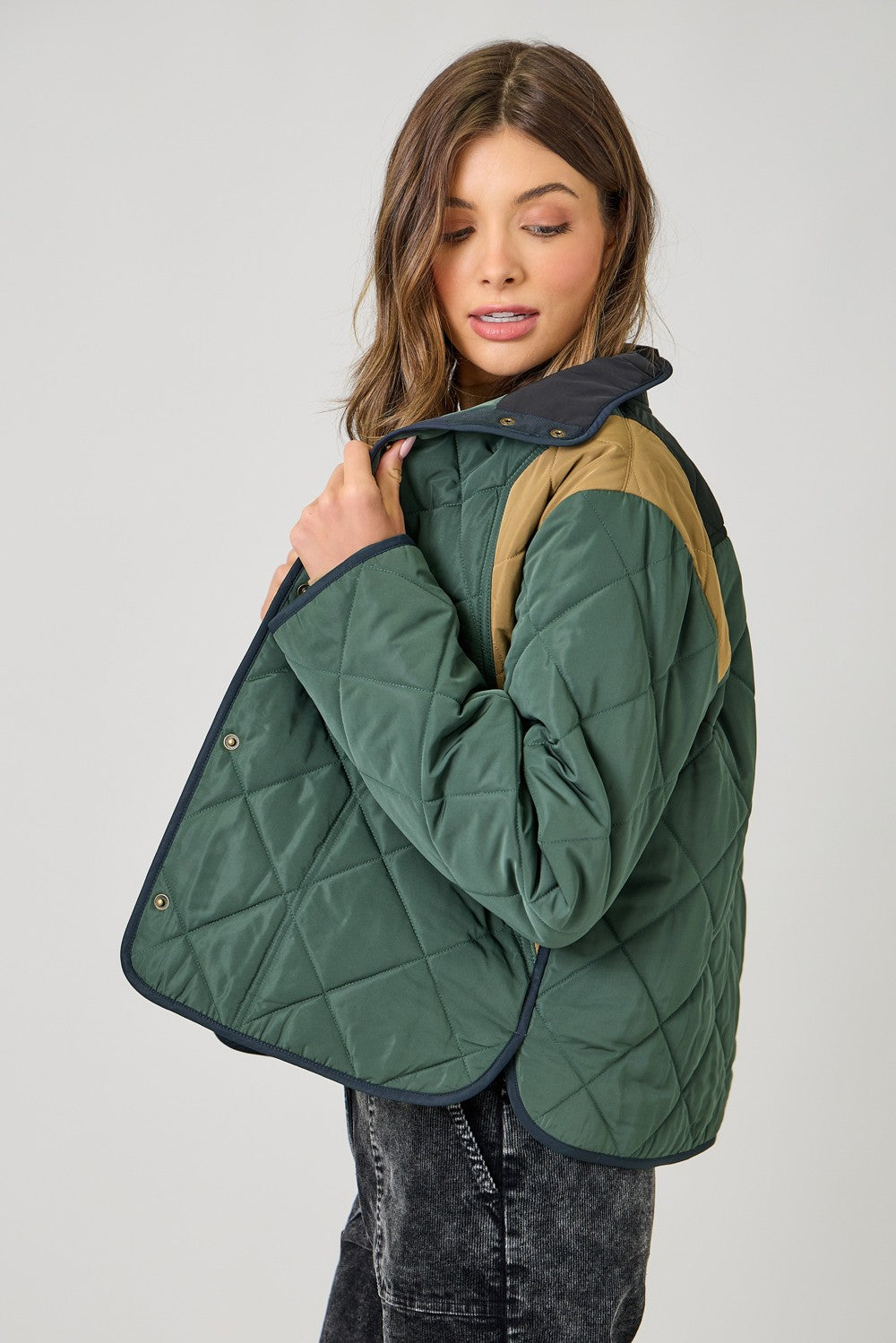 Color Blocked Padded Jacket