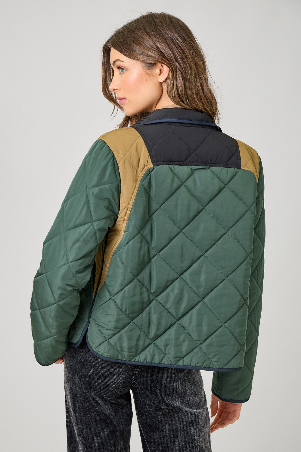 Color Blocked Padded Jacket